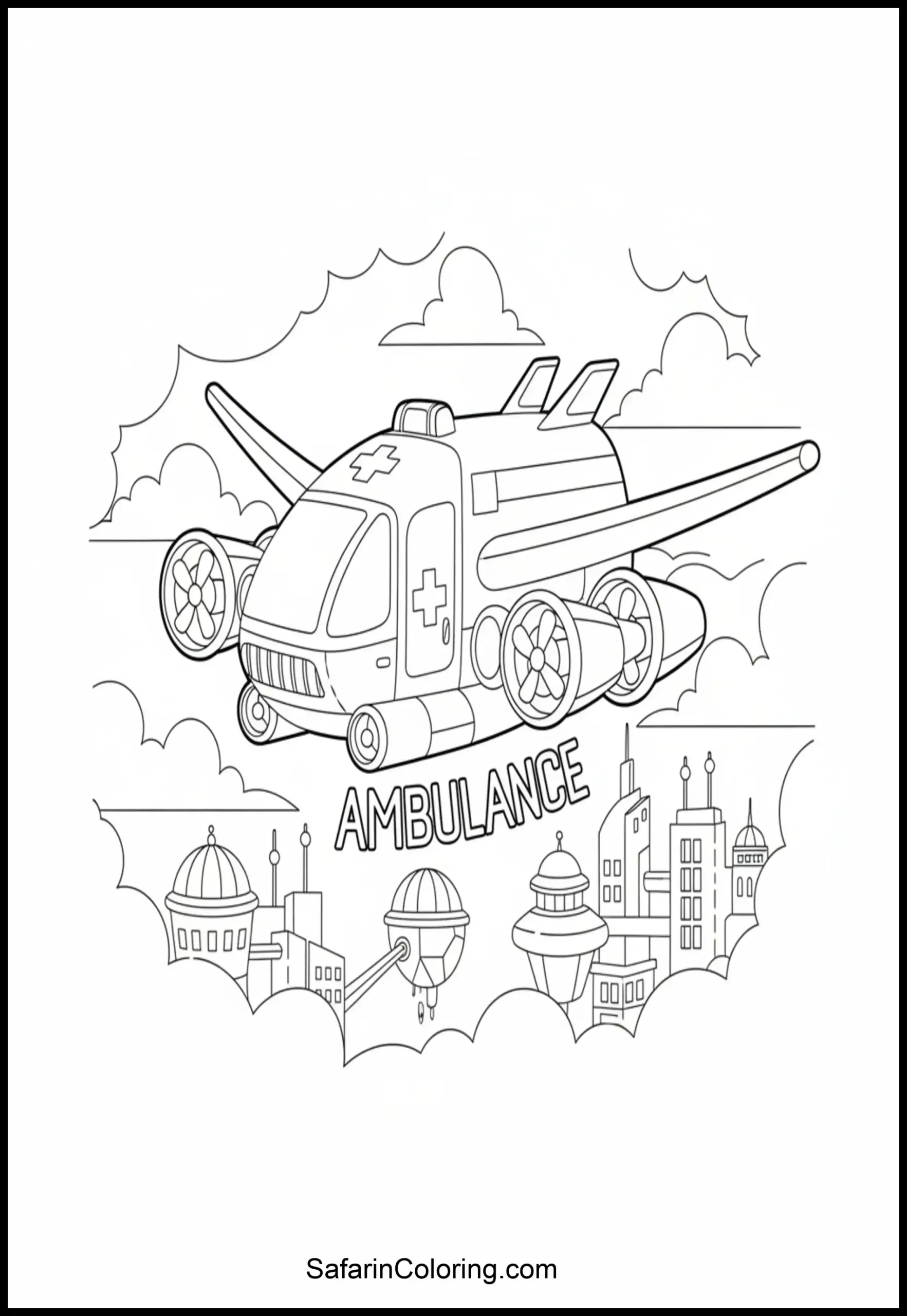 Futuristic Flying Ambulance Scaled