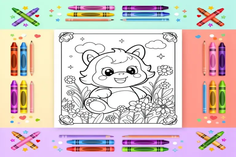 garden coloring pages for kids - Free Printable Coloring Page