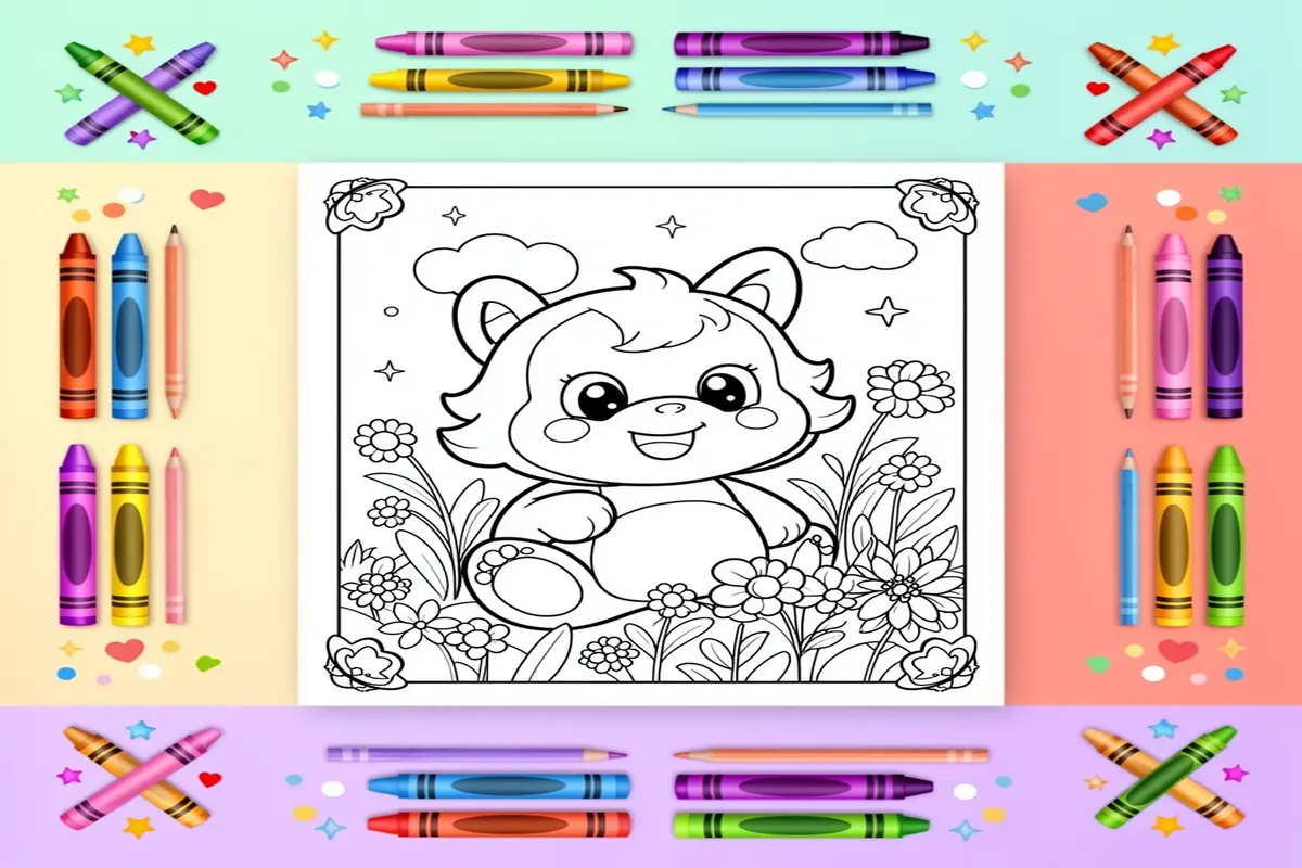 garden coloring pages for kids - Free Printable Coloring Page
