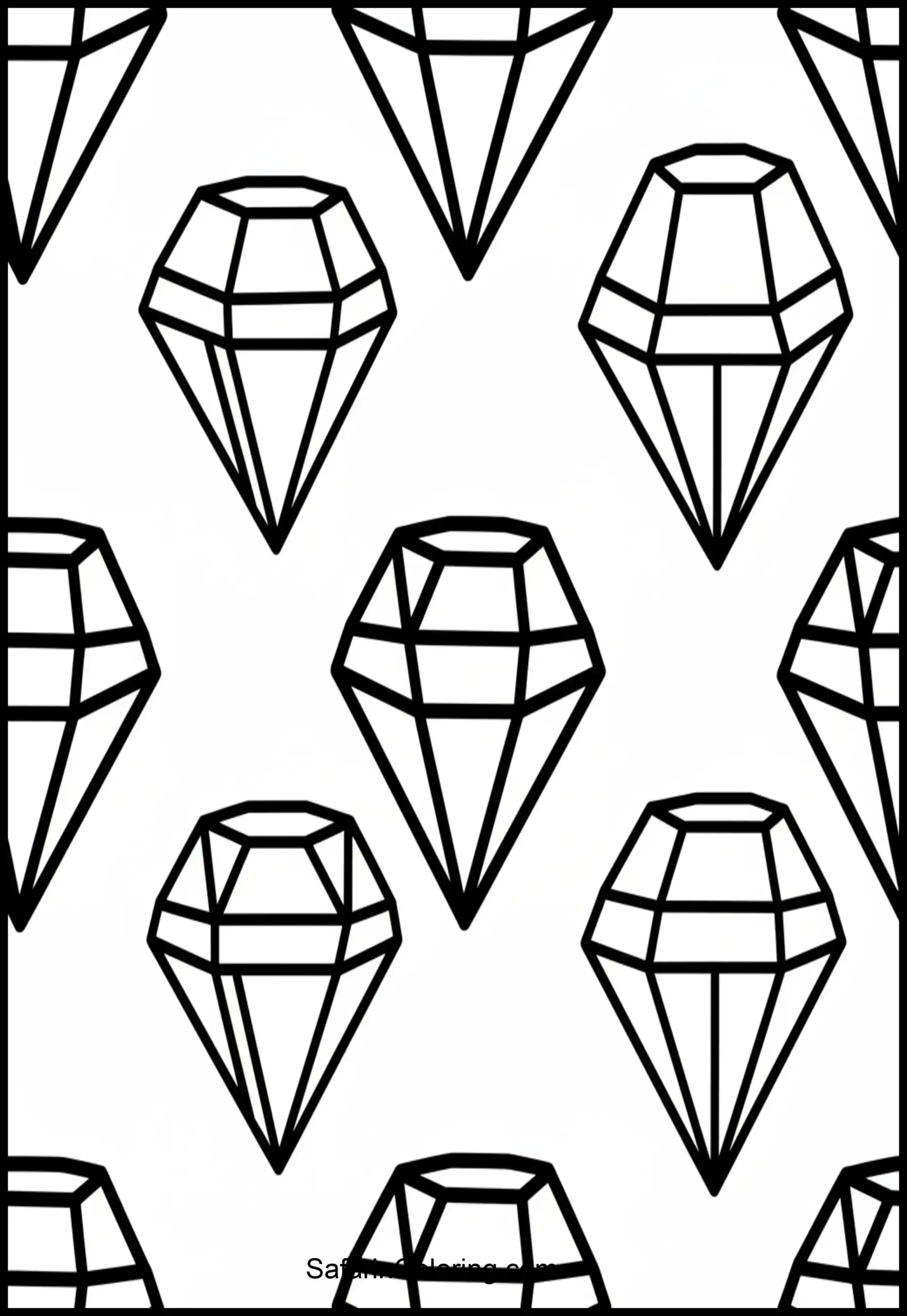 Geometric Diamonds Pattern Scaled