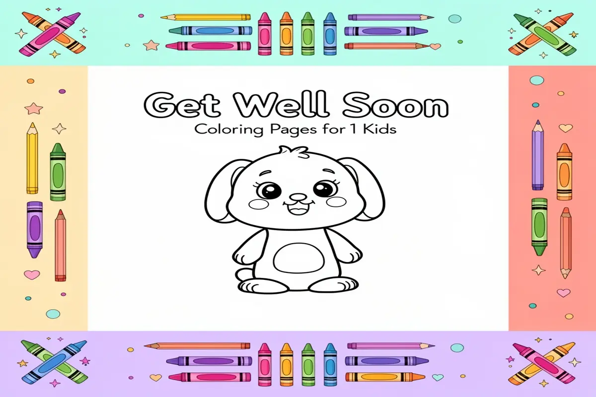 get well soon coloring pages for kids - Free Printable Coloring Page