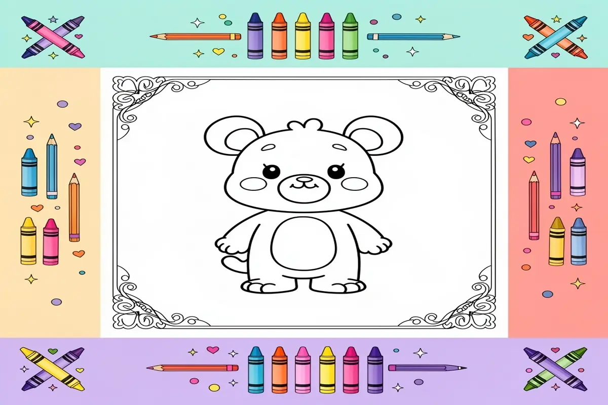 happy coloring pages for kids - Free Printable Coloring Page