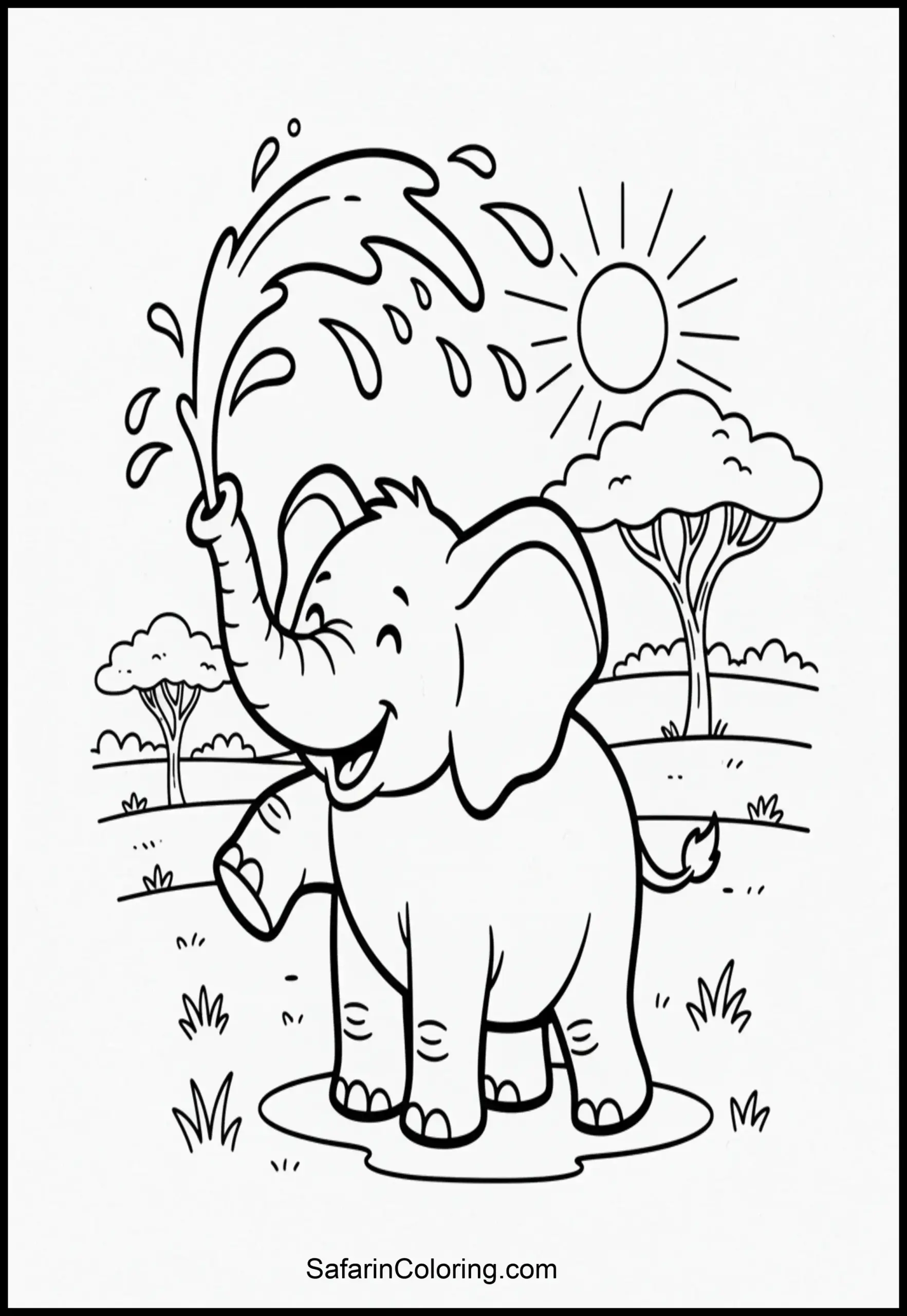 Happy Elephant Water Scaled