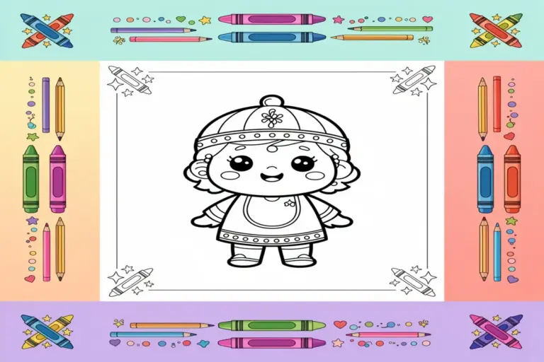 holi coloring pages for kids - Free Printable Coloring Page