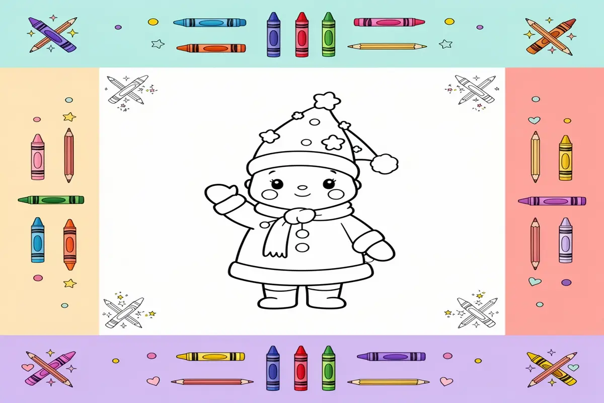 holiday coloring pages for kids - Free Printable Coloring Page