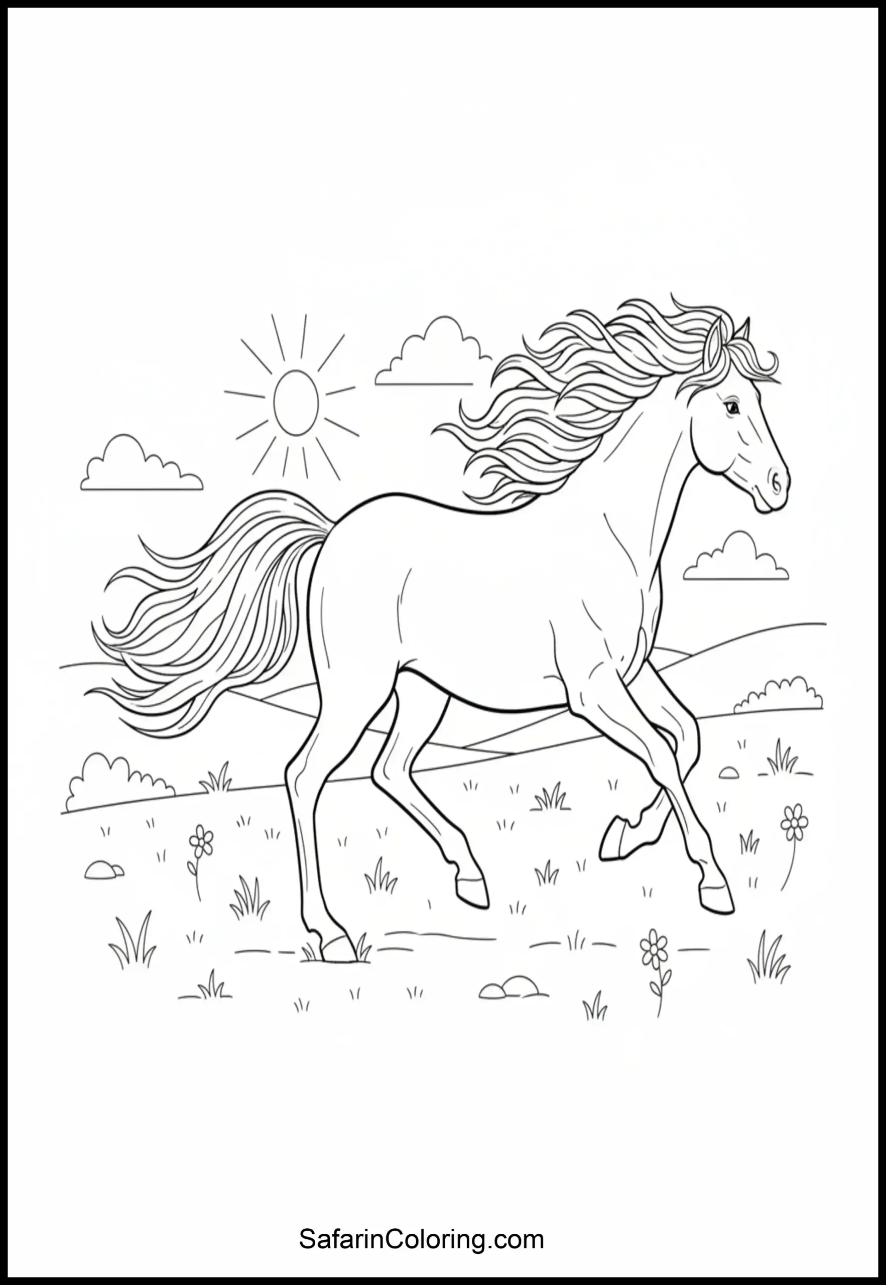 Horse Running Field Scaled