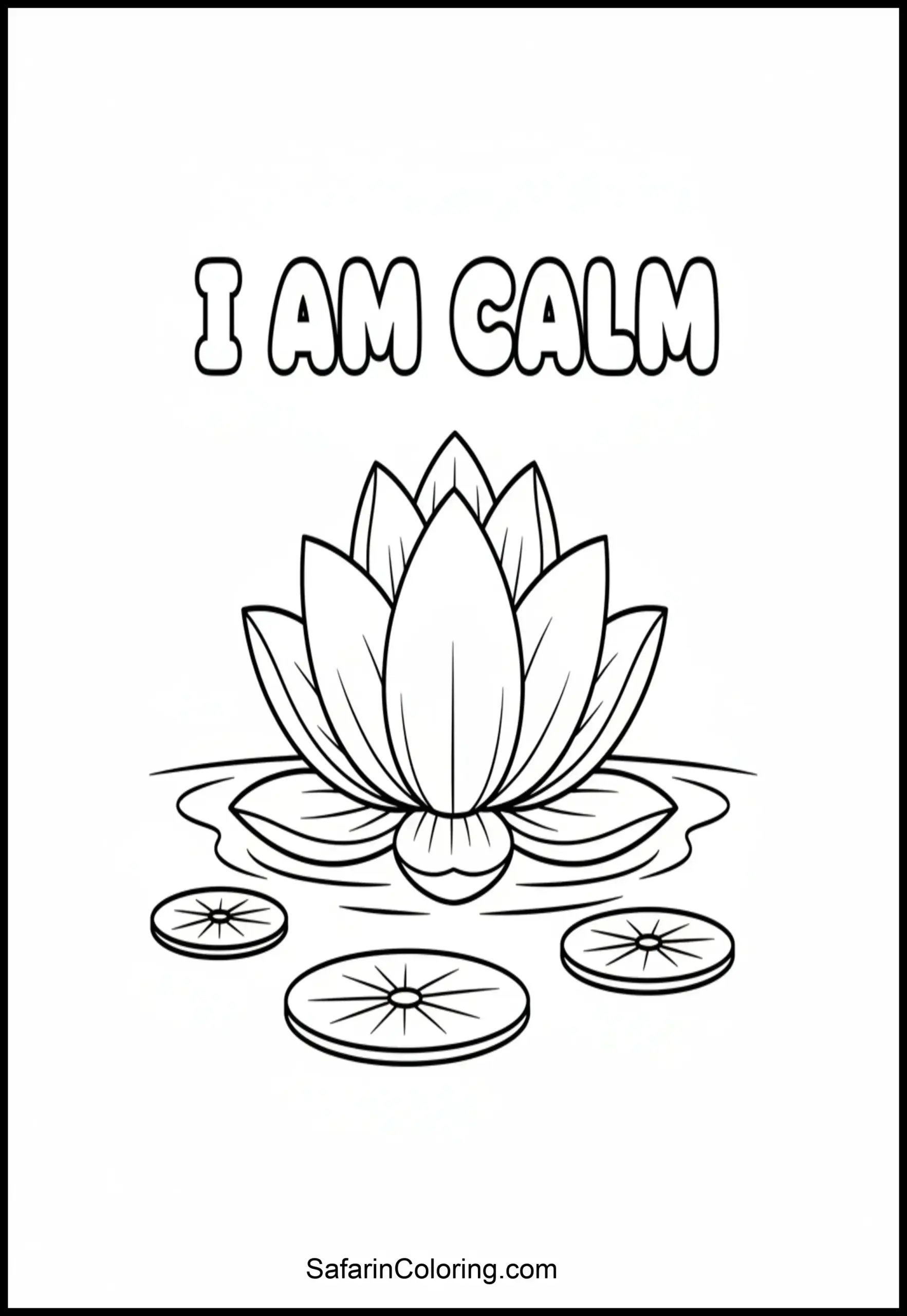 I Am Calm Lotus Scaled