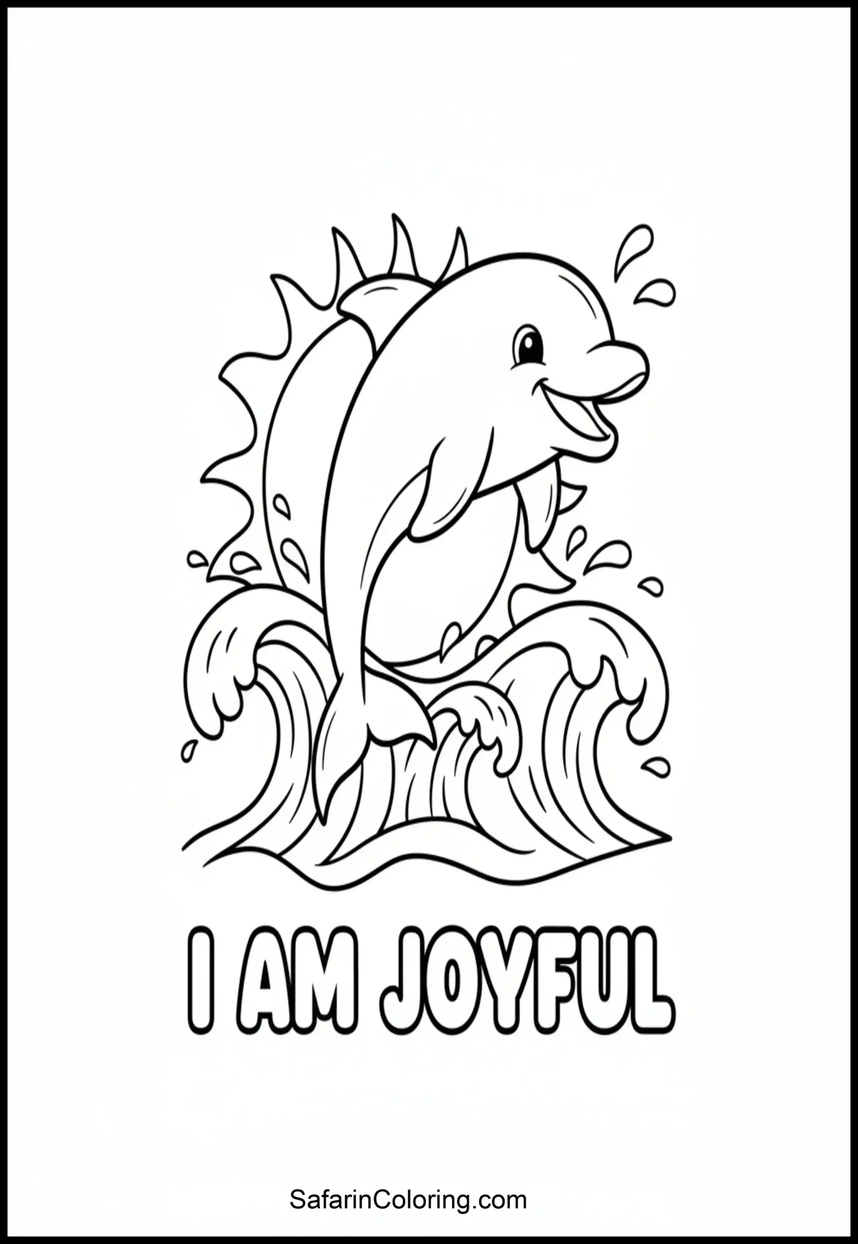 I Am Joyful Dolphin Scaled