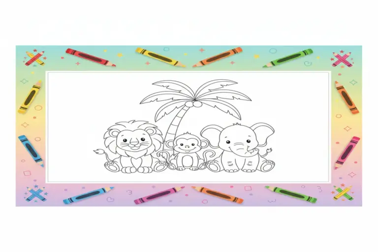 animal coloring pages for kids - Free Printable Coloring Page