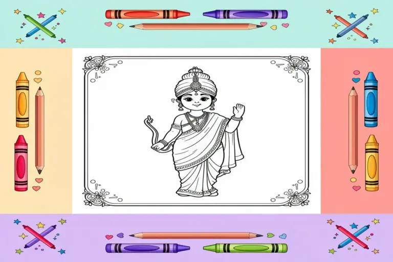 india coloring pages for kids - Free Printable Coloring Page
