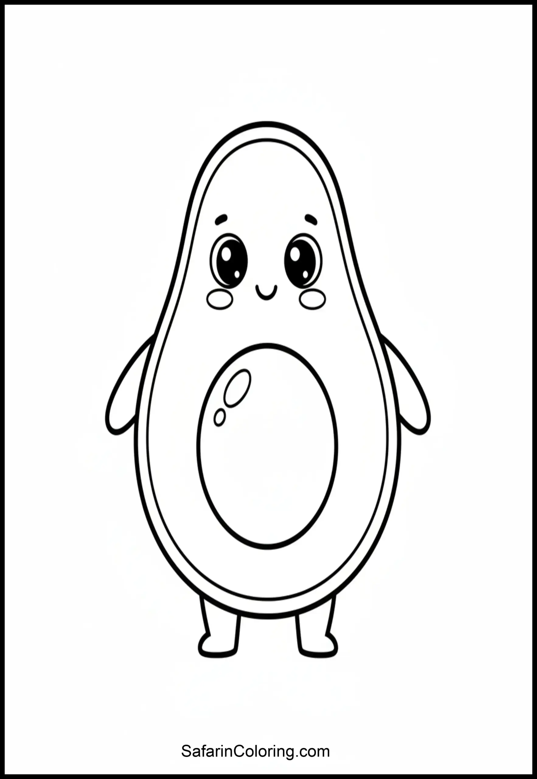 Kawaii Avocado Cute Scaled