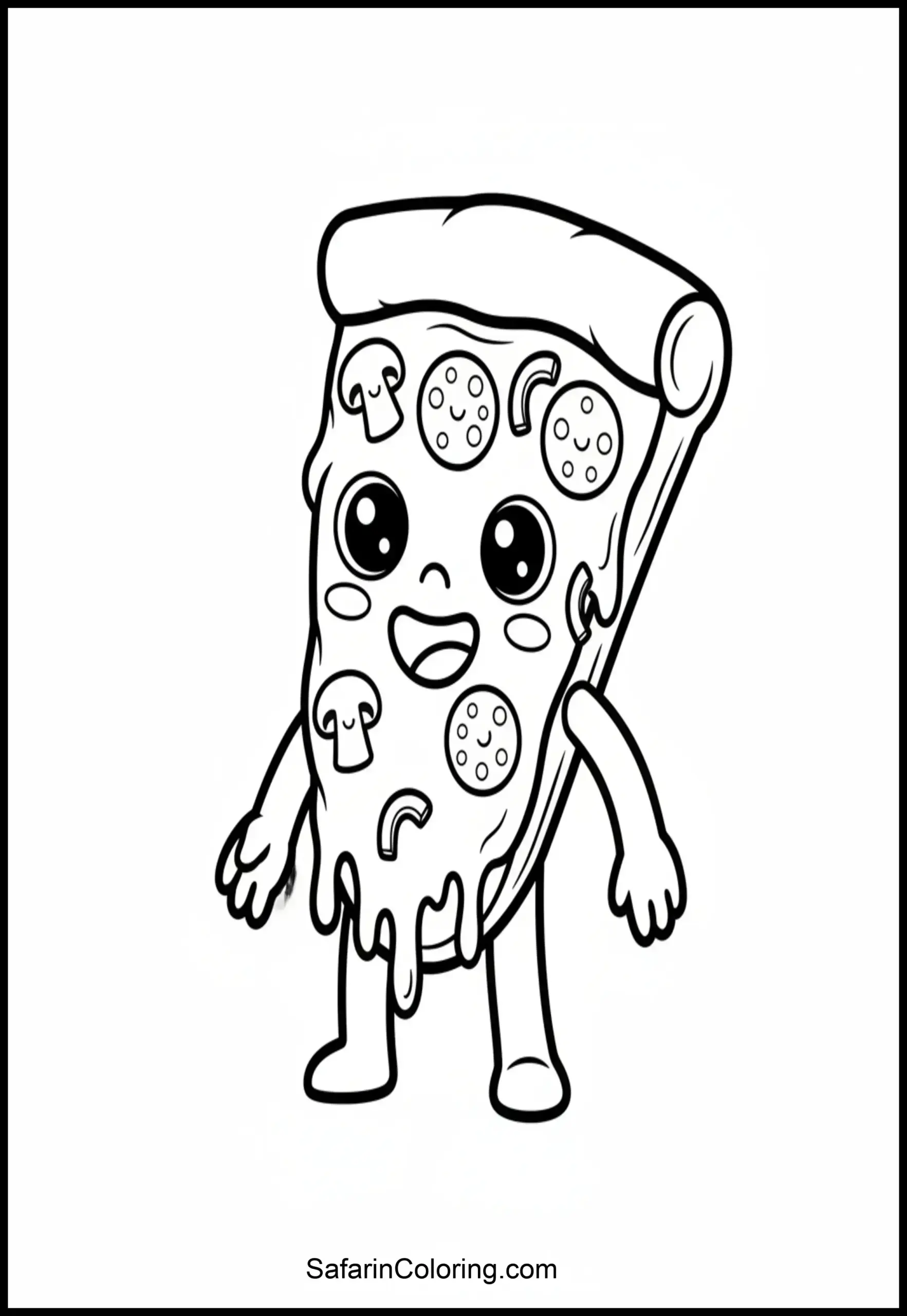 Kawaii Pizza Slice Scaled