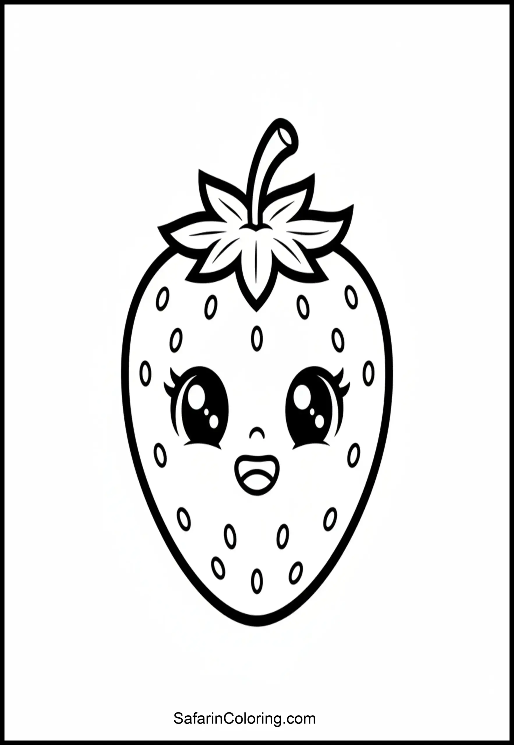 Kawaii Strawberry Fruit Scaled