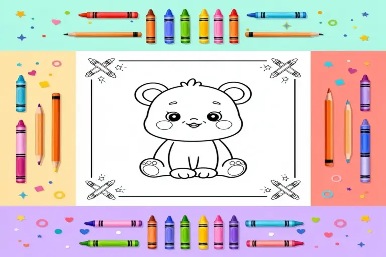 kindergarten coloring pages for kids - Free Printable Coloring Page