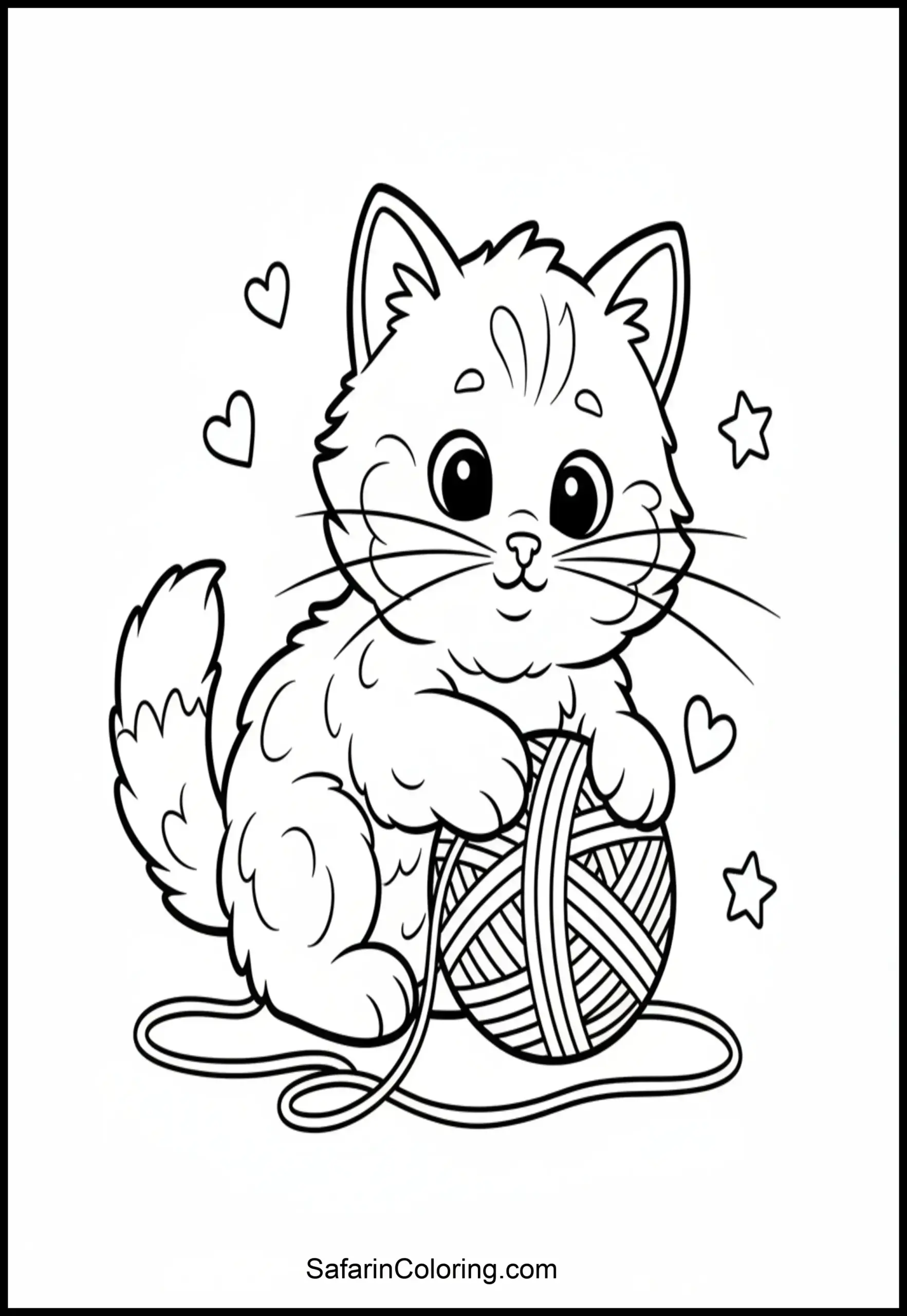 Kitten Yarn Ball Scaled