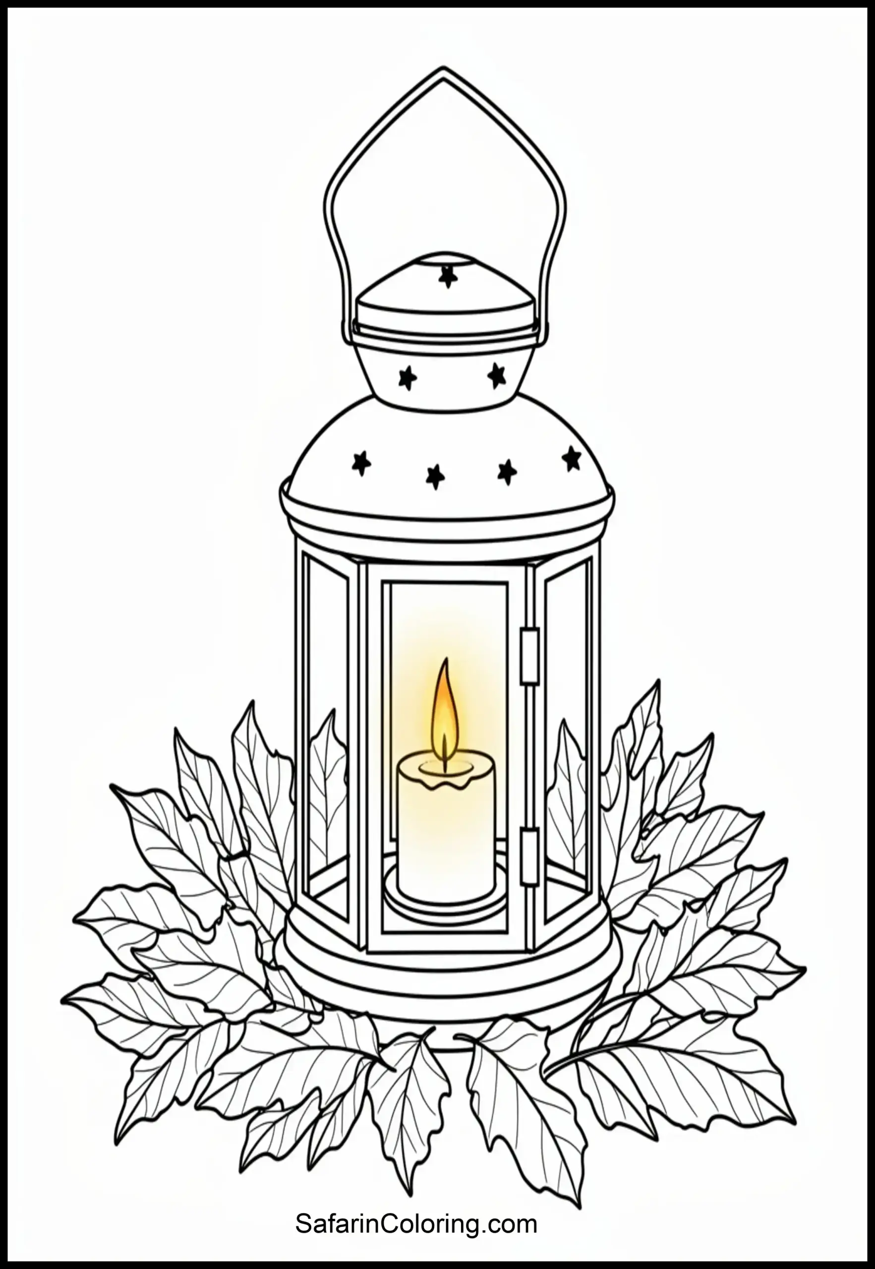 Lantern Candle Leaves 1 Scaled