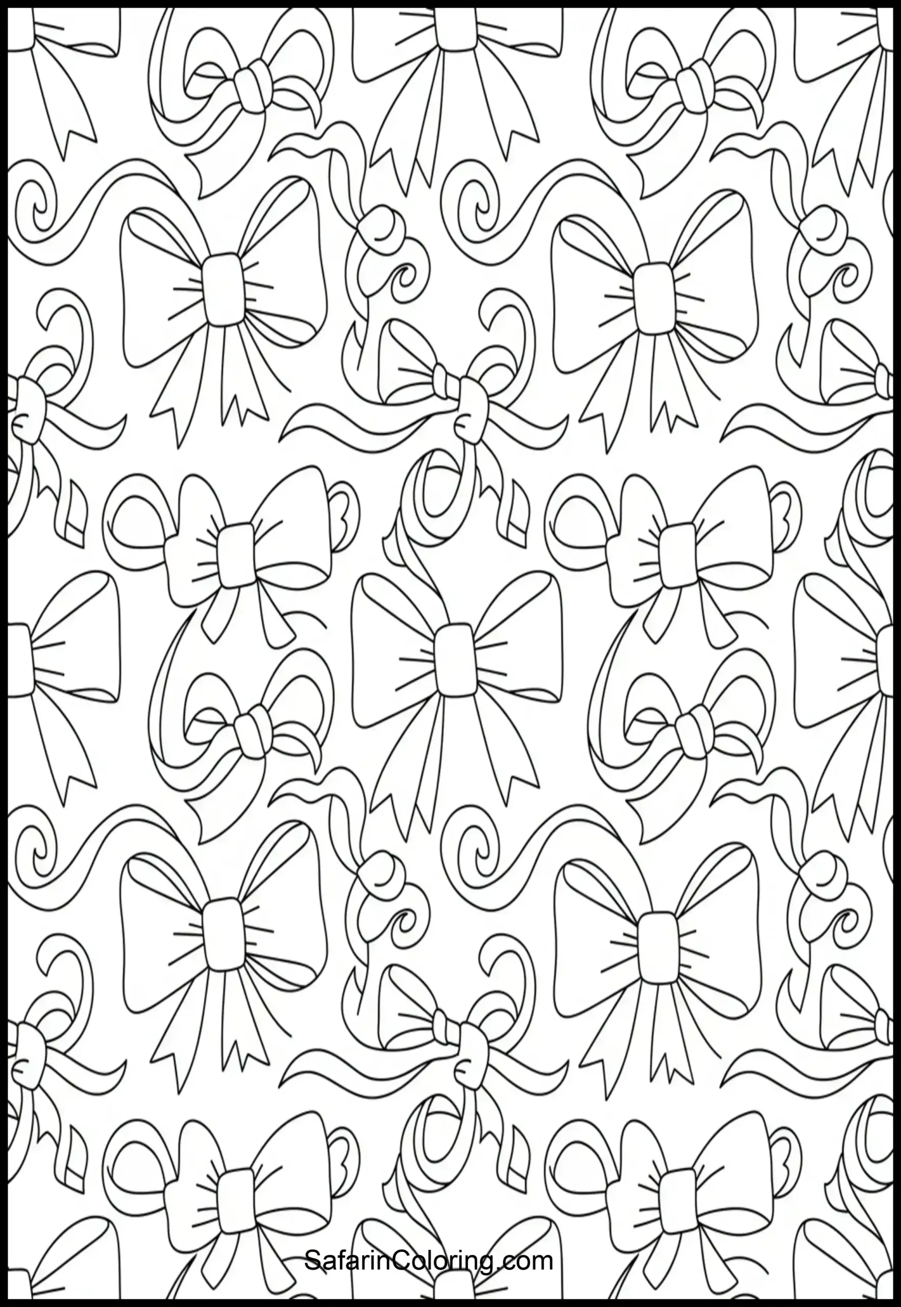 Large Bows Ribbons Pattern Scaled