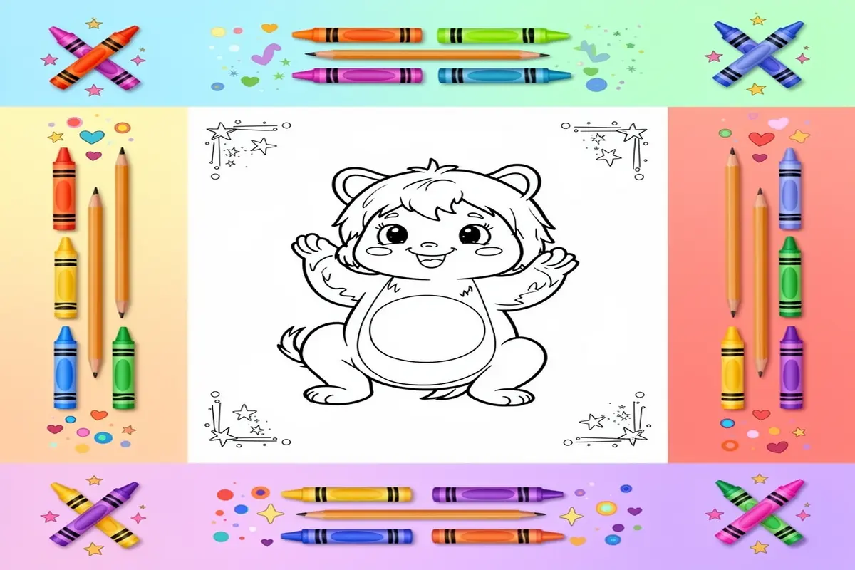 learning coloring pages for kids - Free Printable Coloring Page