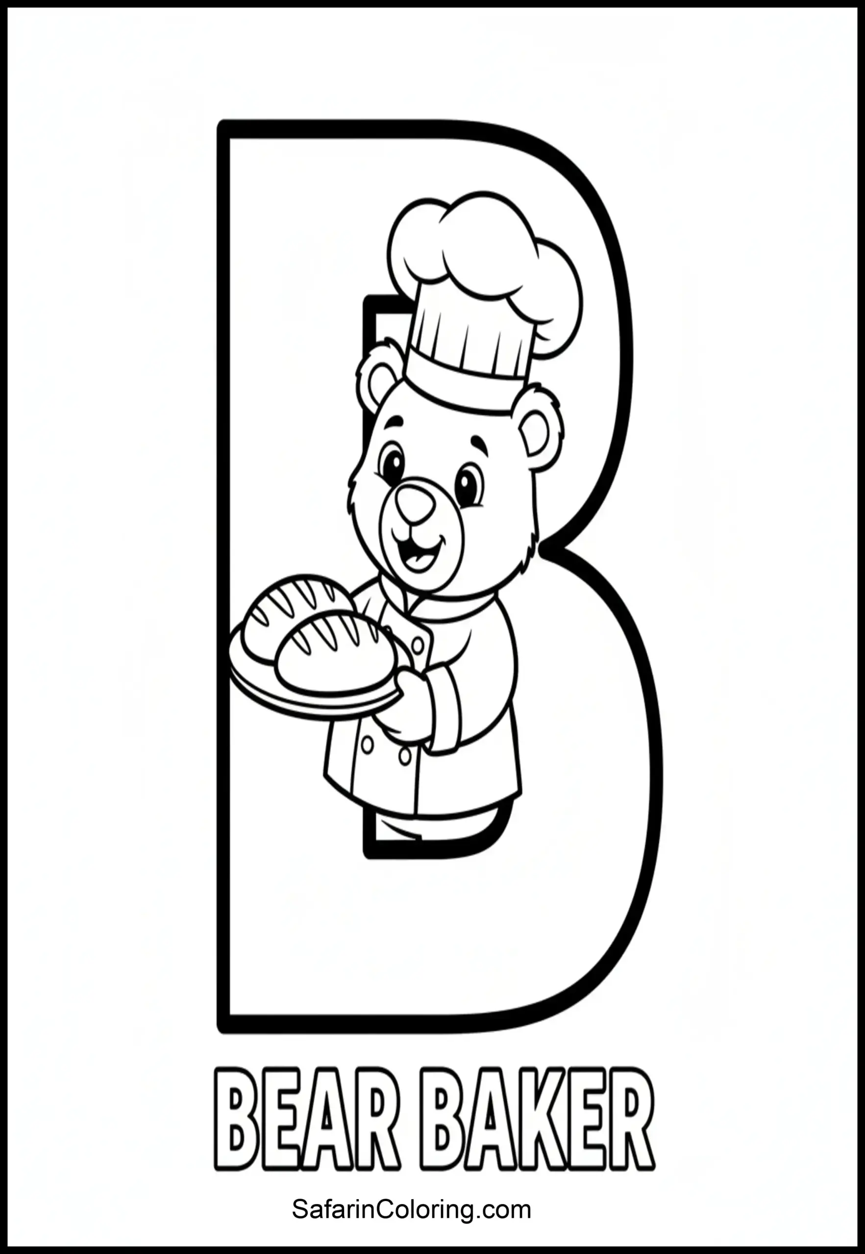 Letter B Bear Baker Scaled