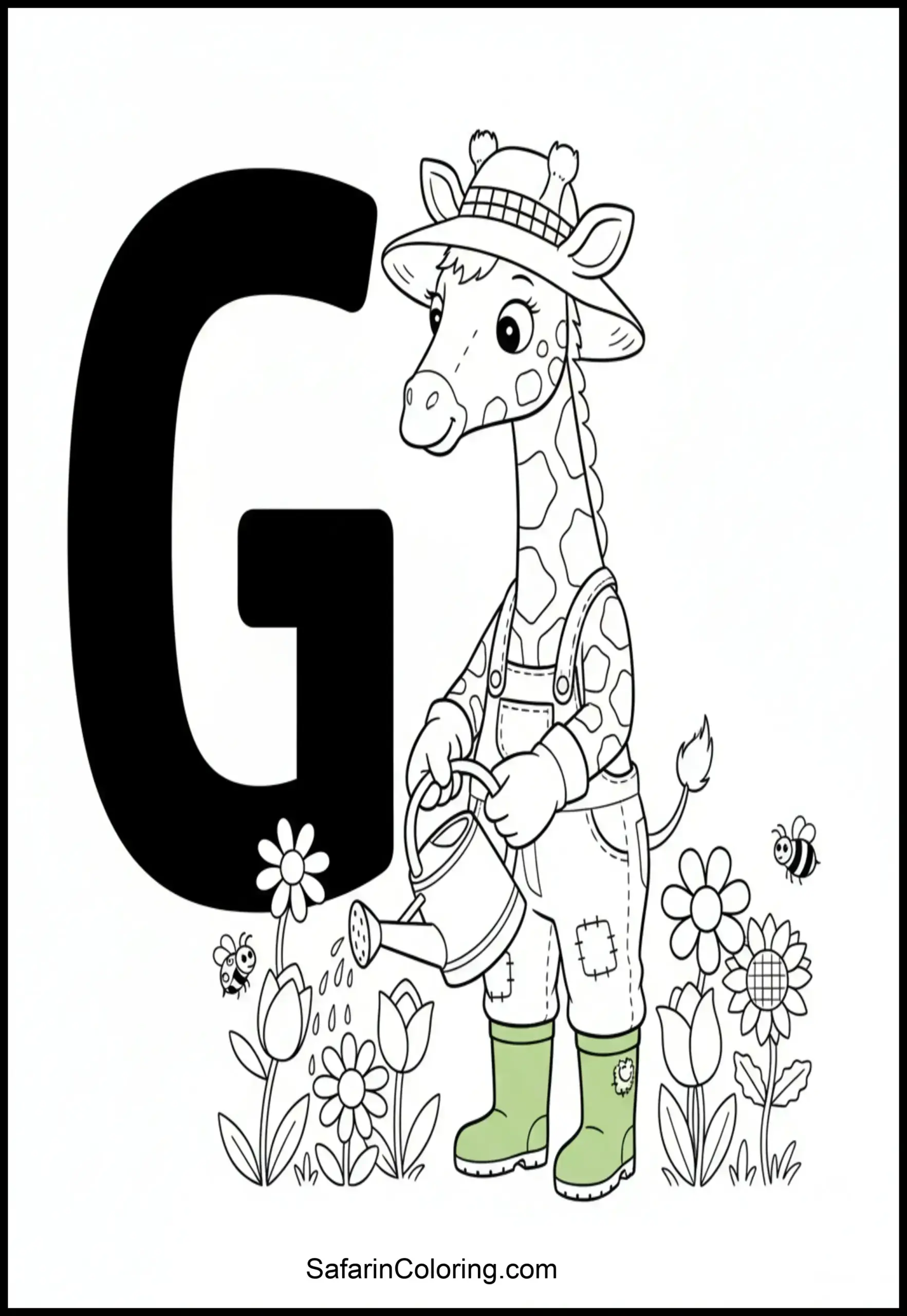 Letter G Giraffe Gardener Scaled