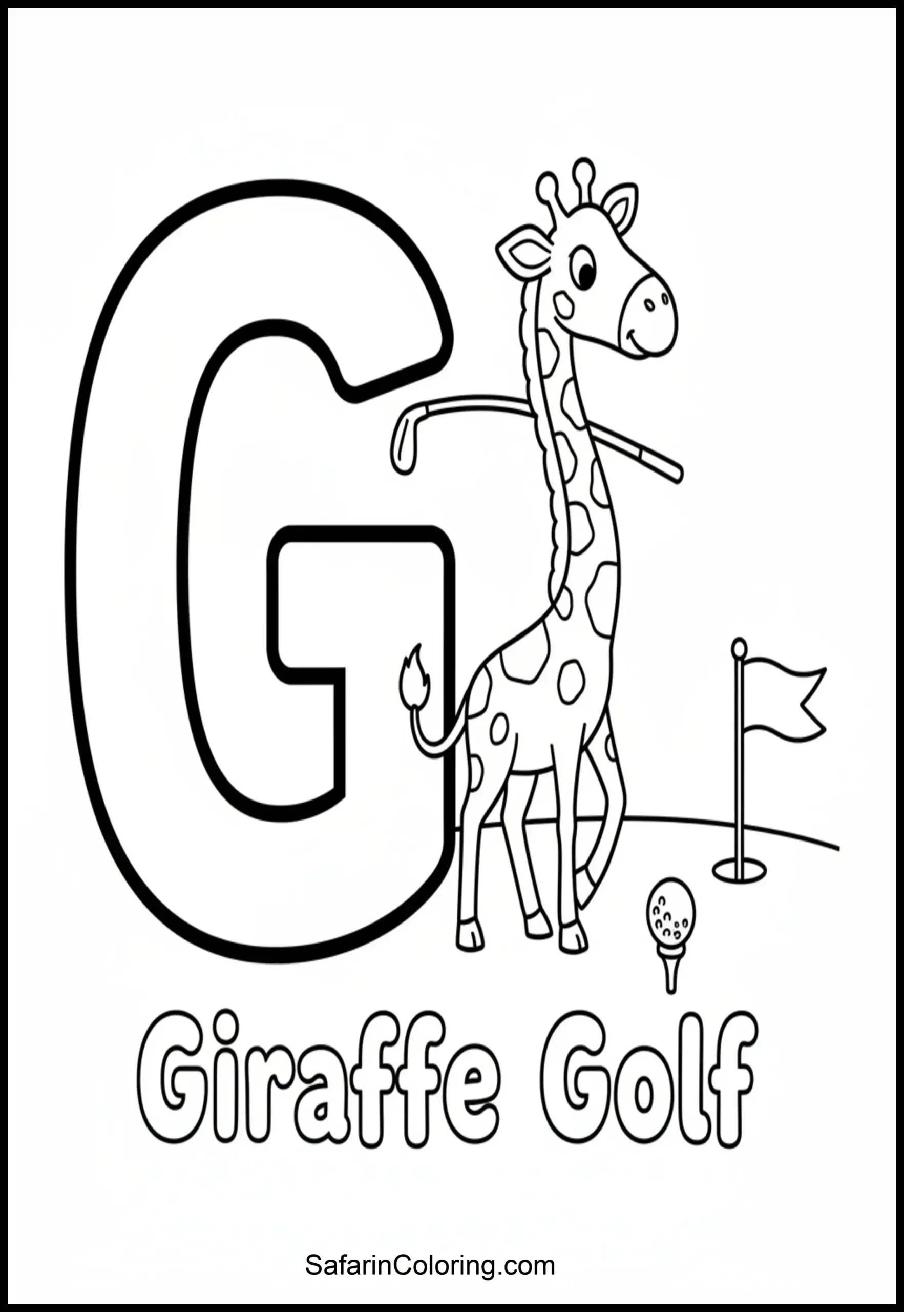 Letter G Giraffe Golf Scaled