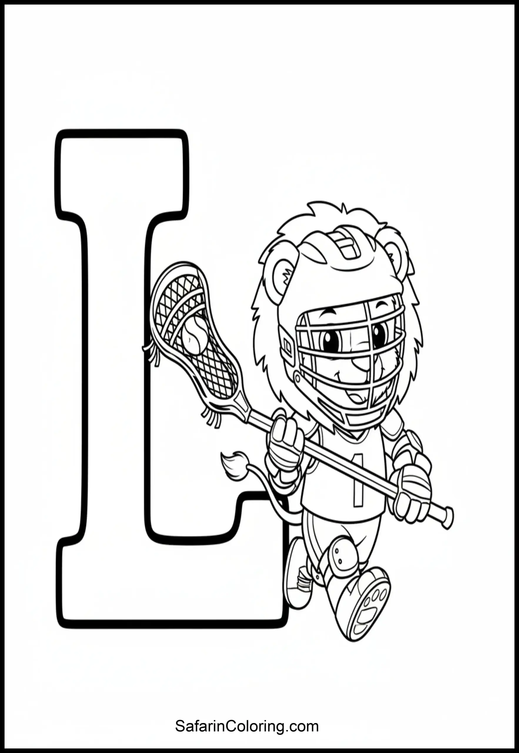 Letter L Lion Lacrosse Scaled