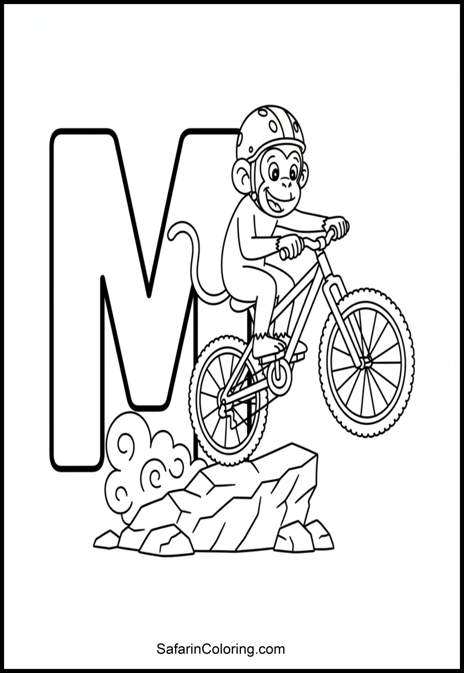 Letter M Monkey Mountainbike Scaled