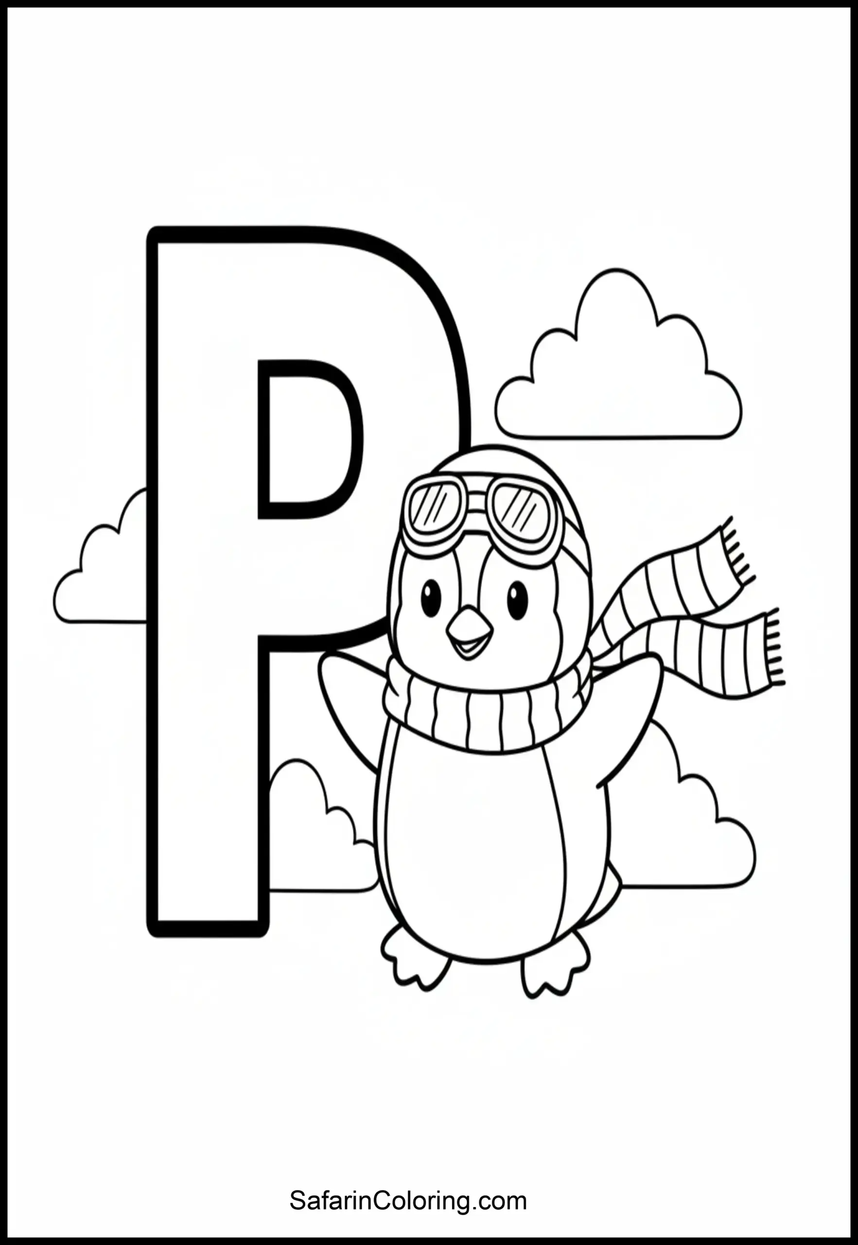 Letter P Penguin Pilot Scaled