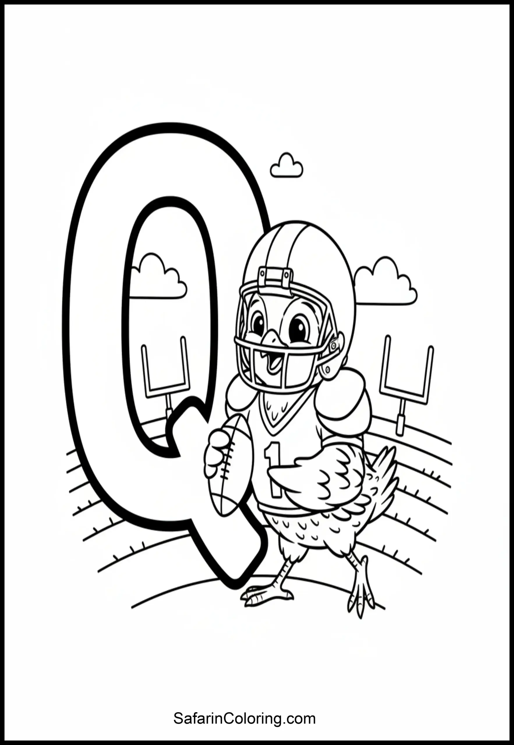 Letter Q Quail Quarterback Scaled