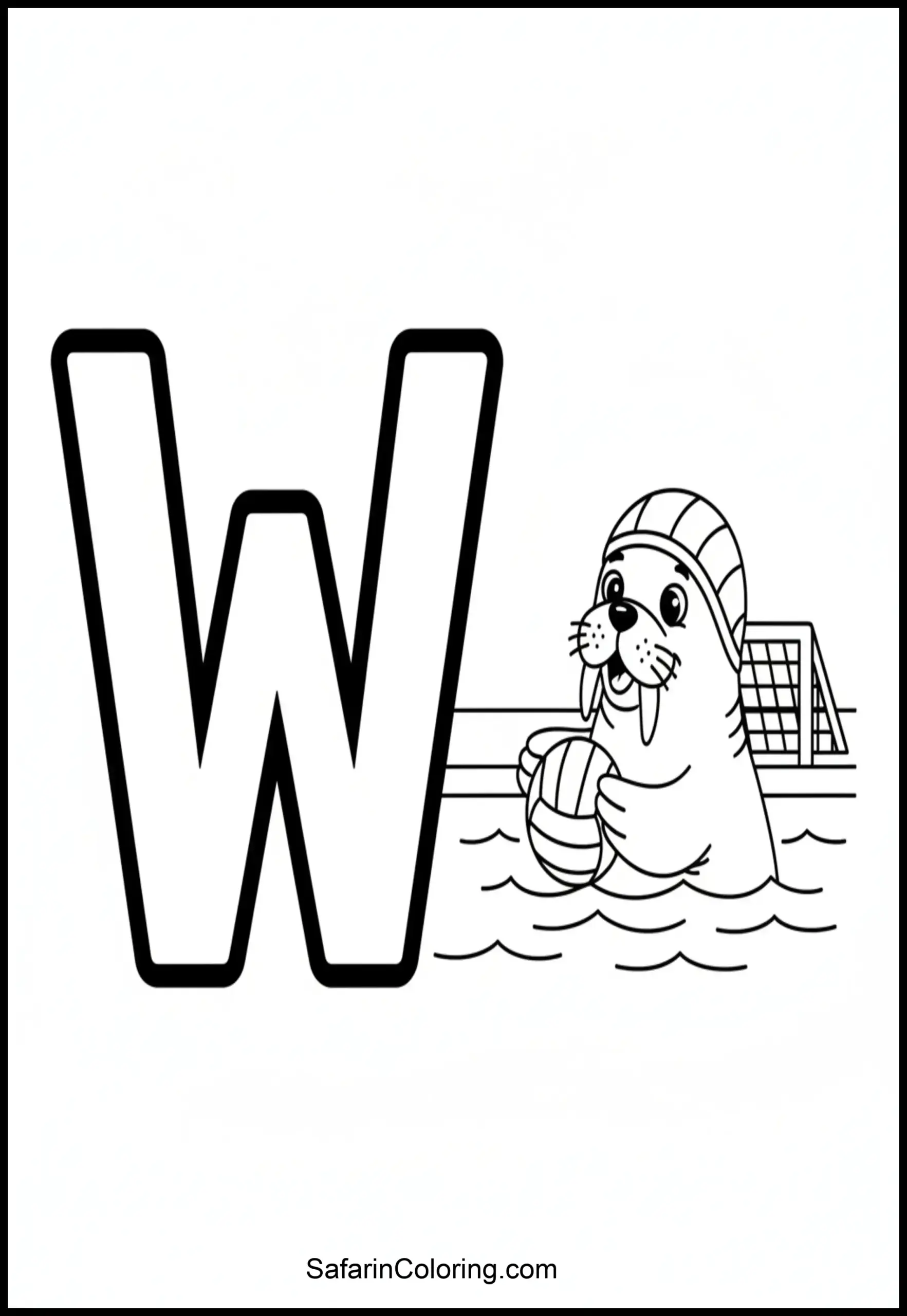 Letter W Walrus Waterpolo Scaled