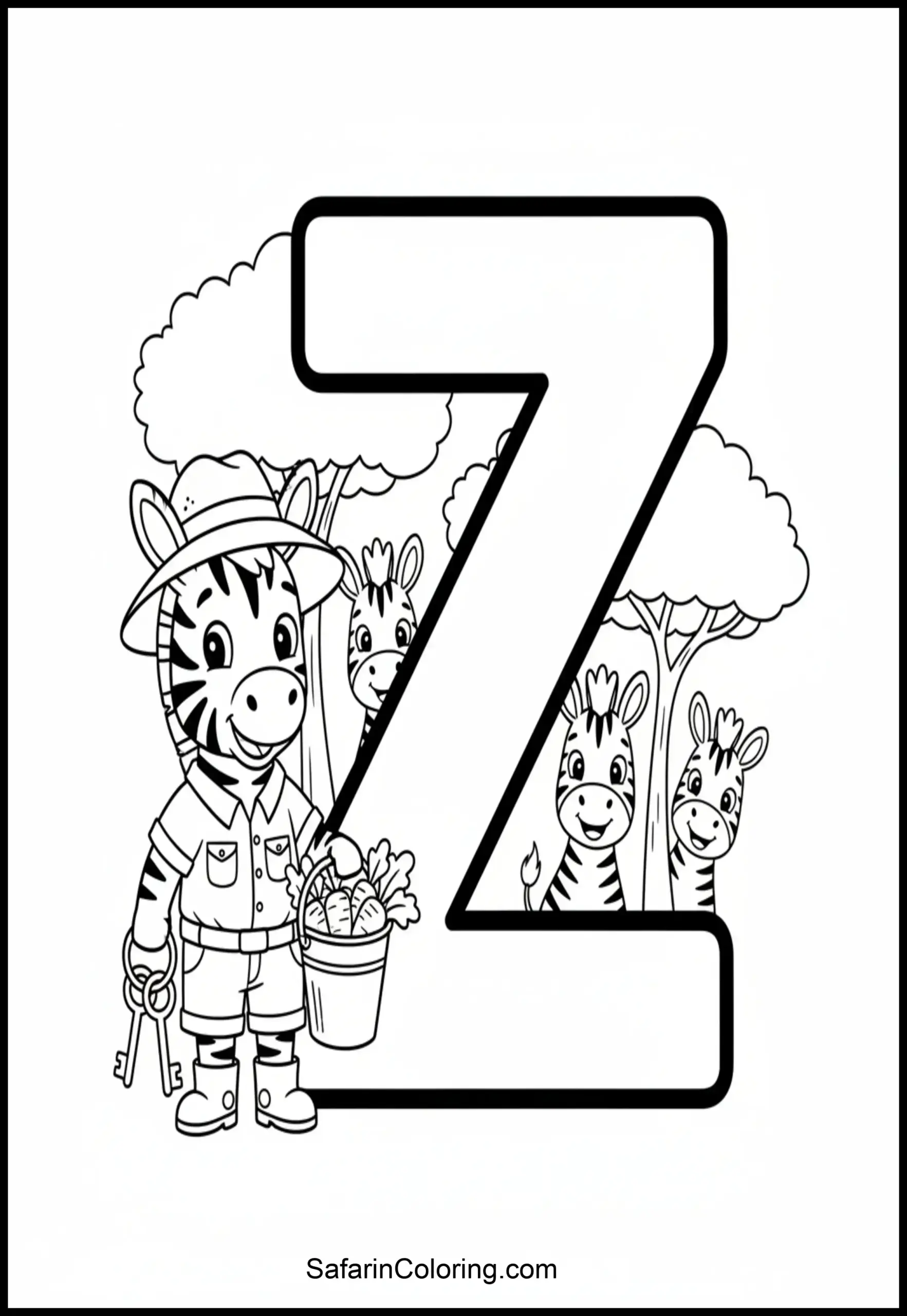 Letter Z Zebra Zookeeper Scaled