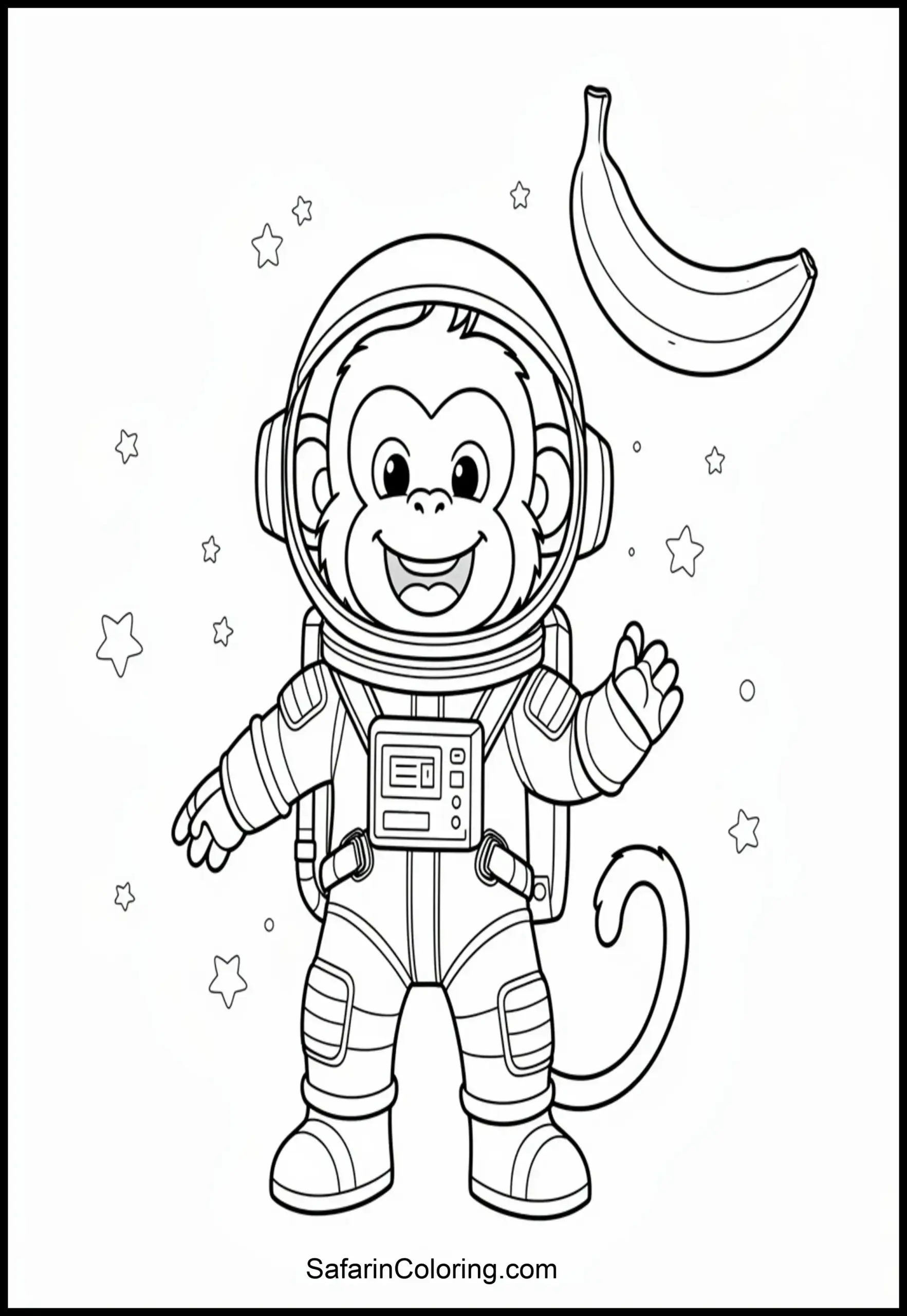 Monkey Astronaut Banana 1 Scaled