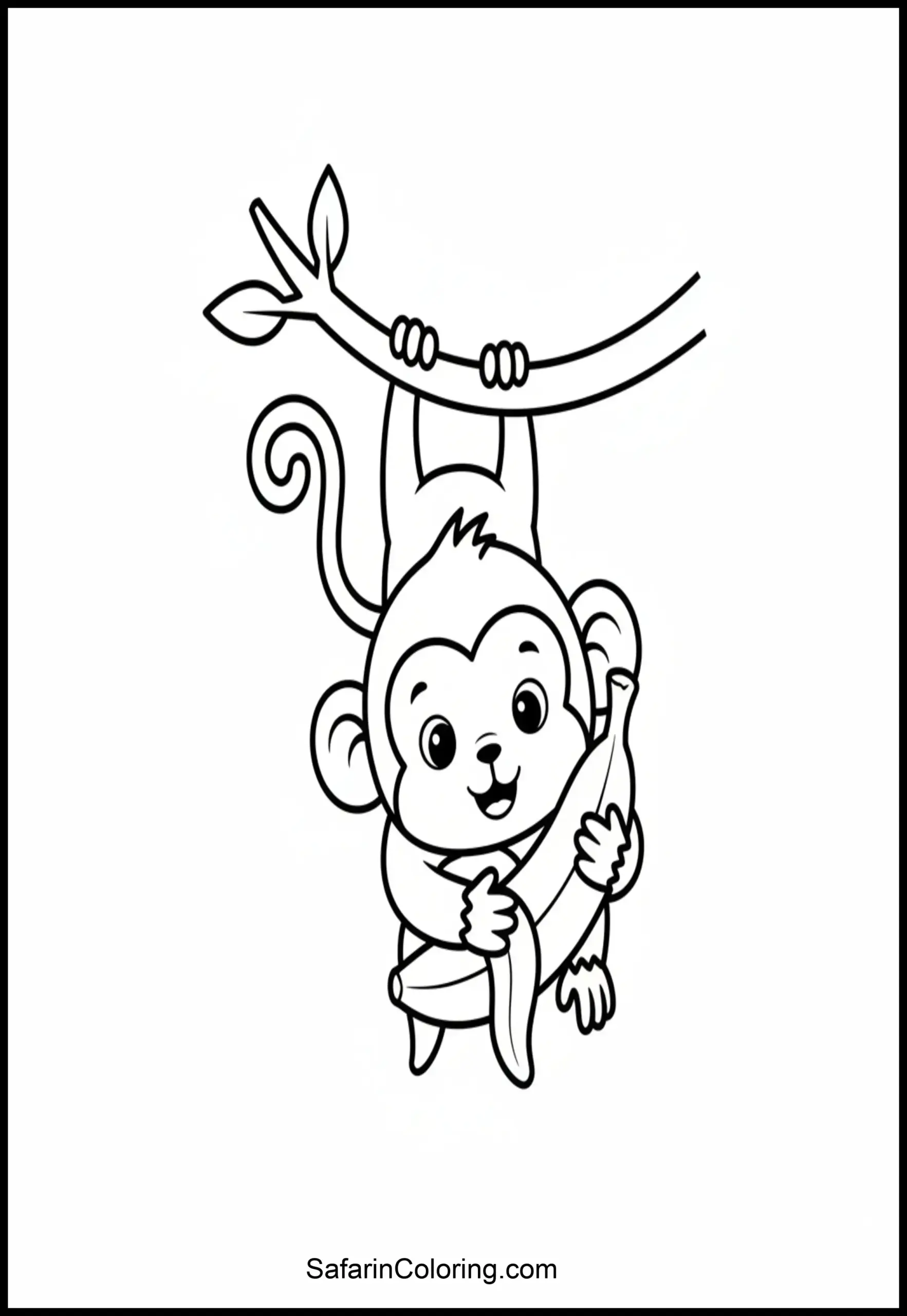 Monkey Hanging Banana Scaled