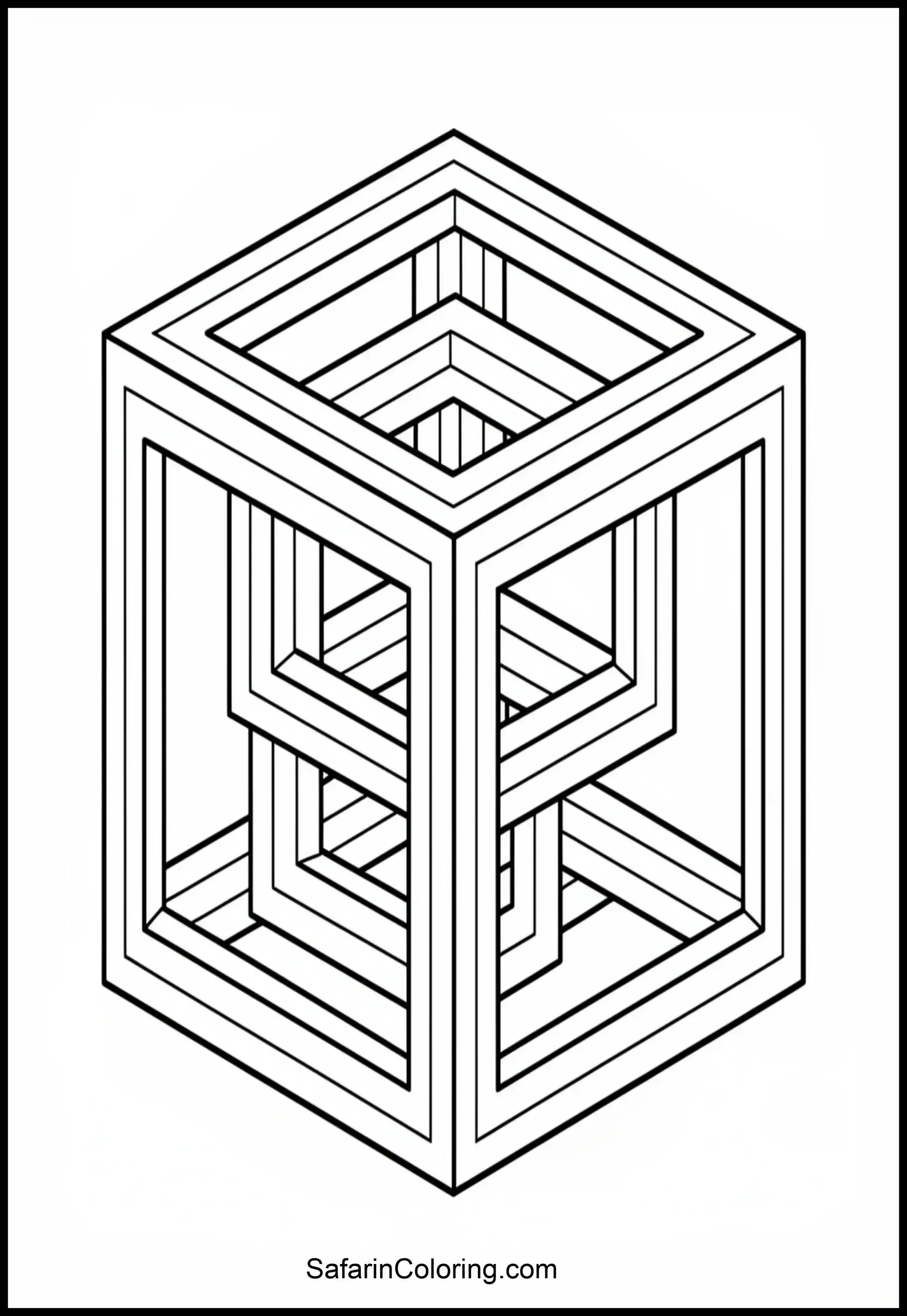 Optical Illusion Cube 2 Scaled