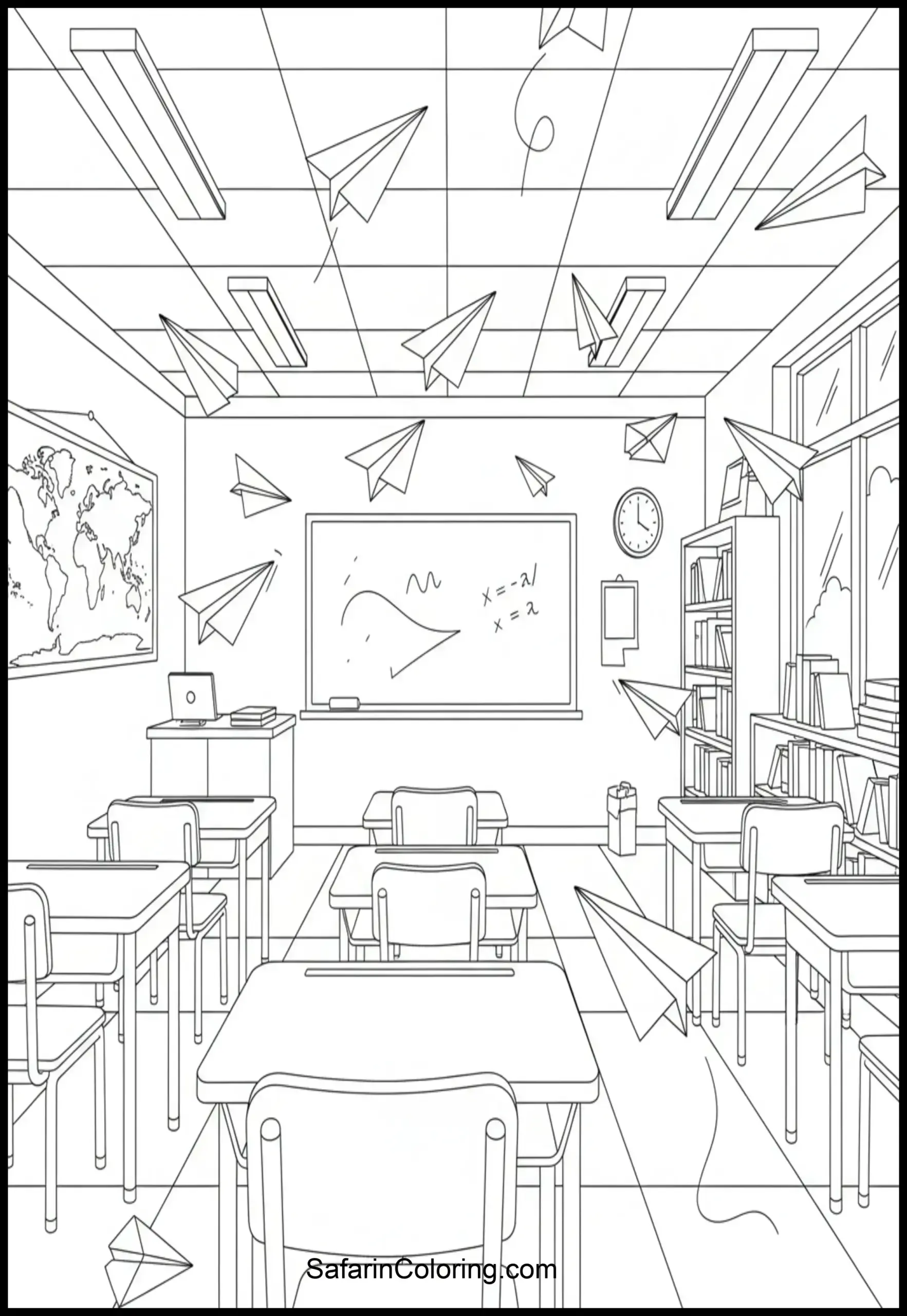 Paper Airplanes Flying Scaled