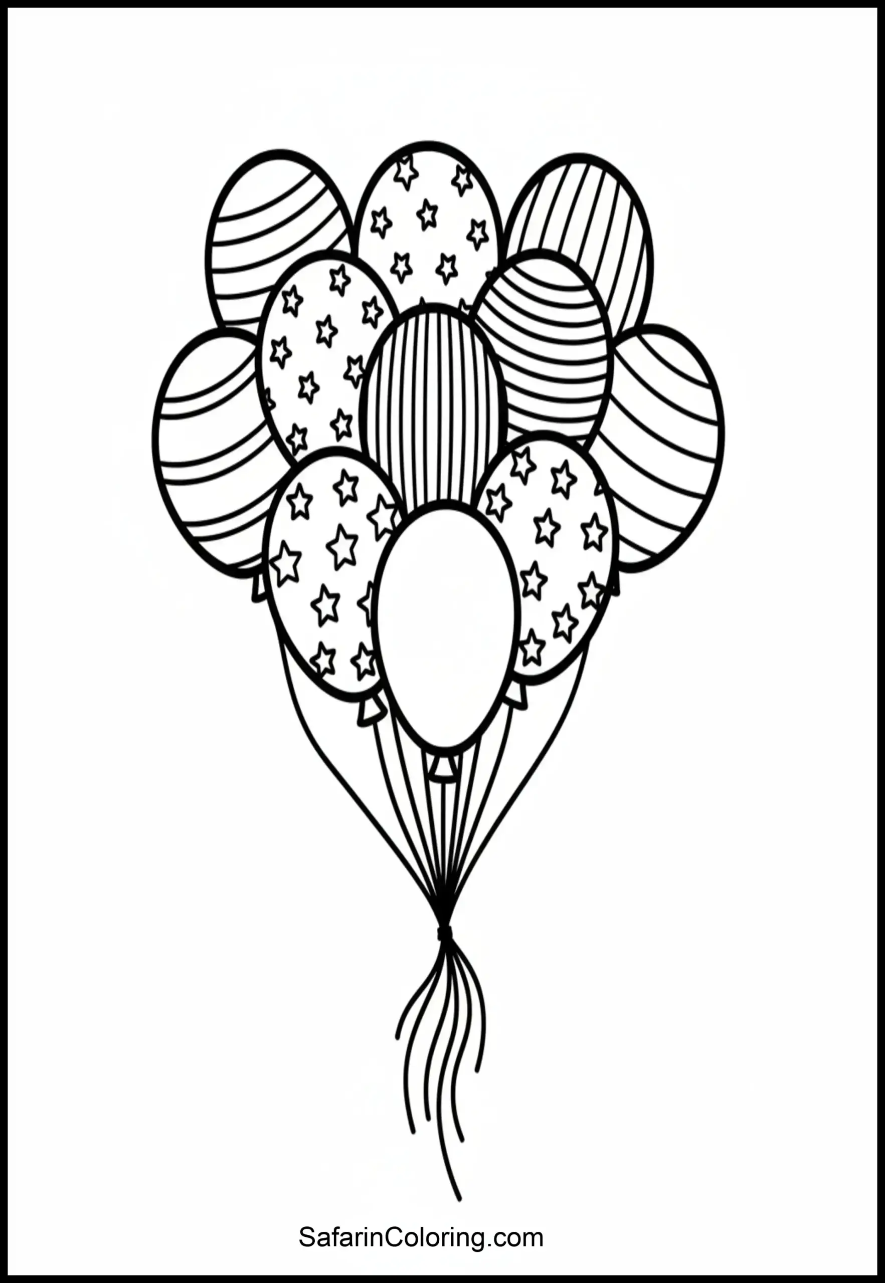 Patriotic Balloons Bunch Scaled