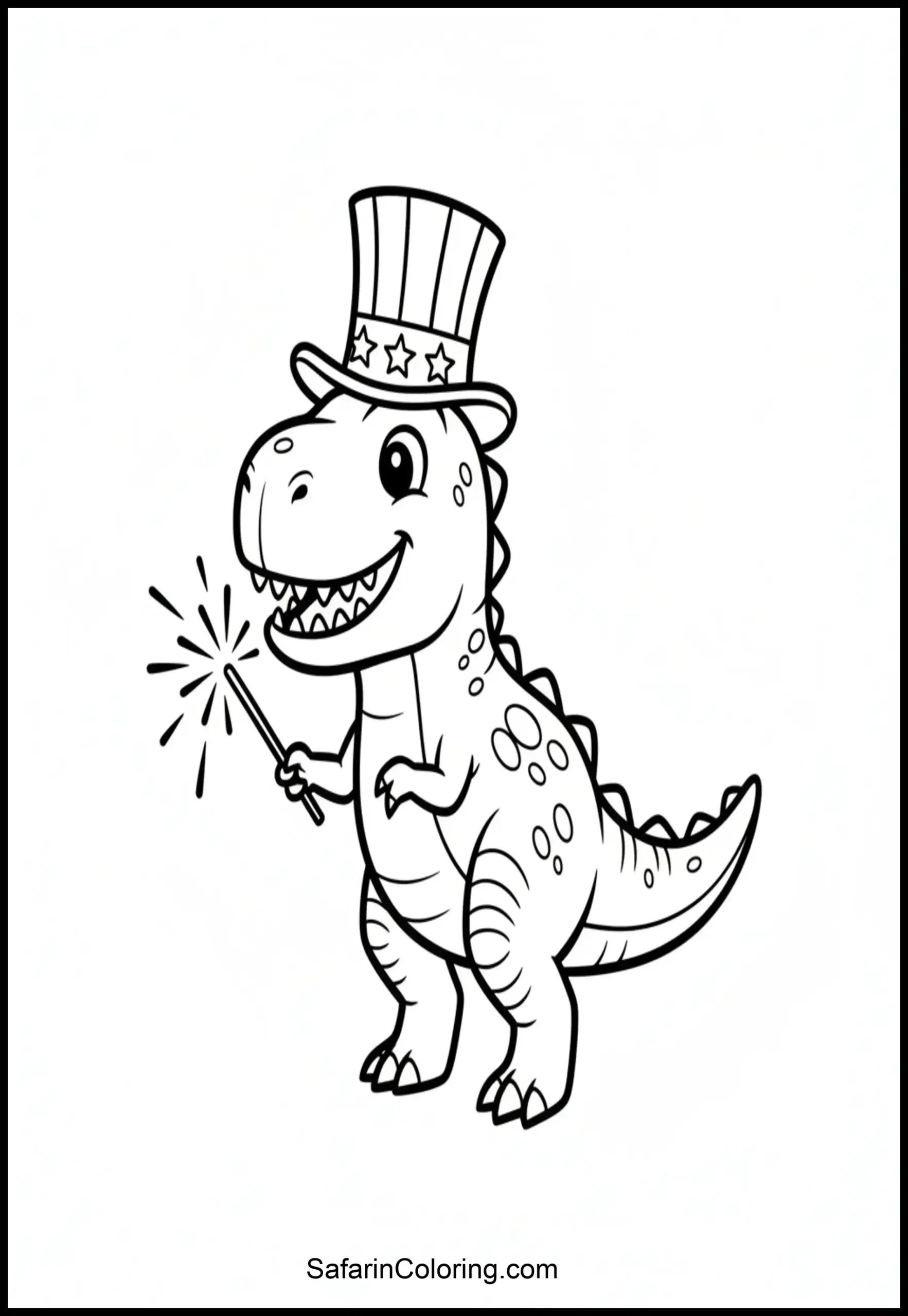 Patriotic Dinosaur Sparkler Scaled