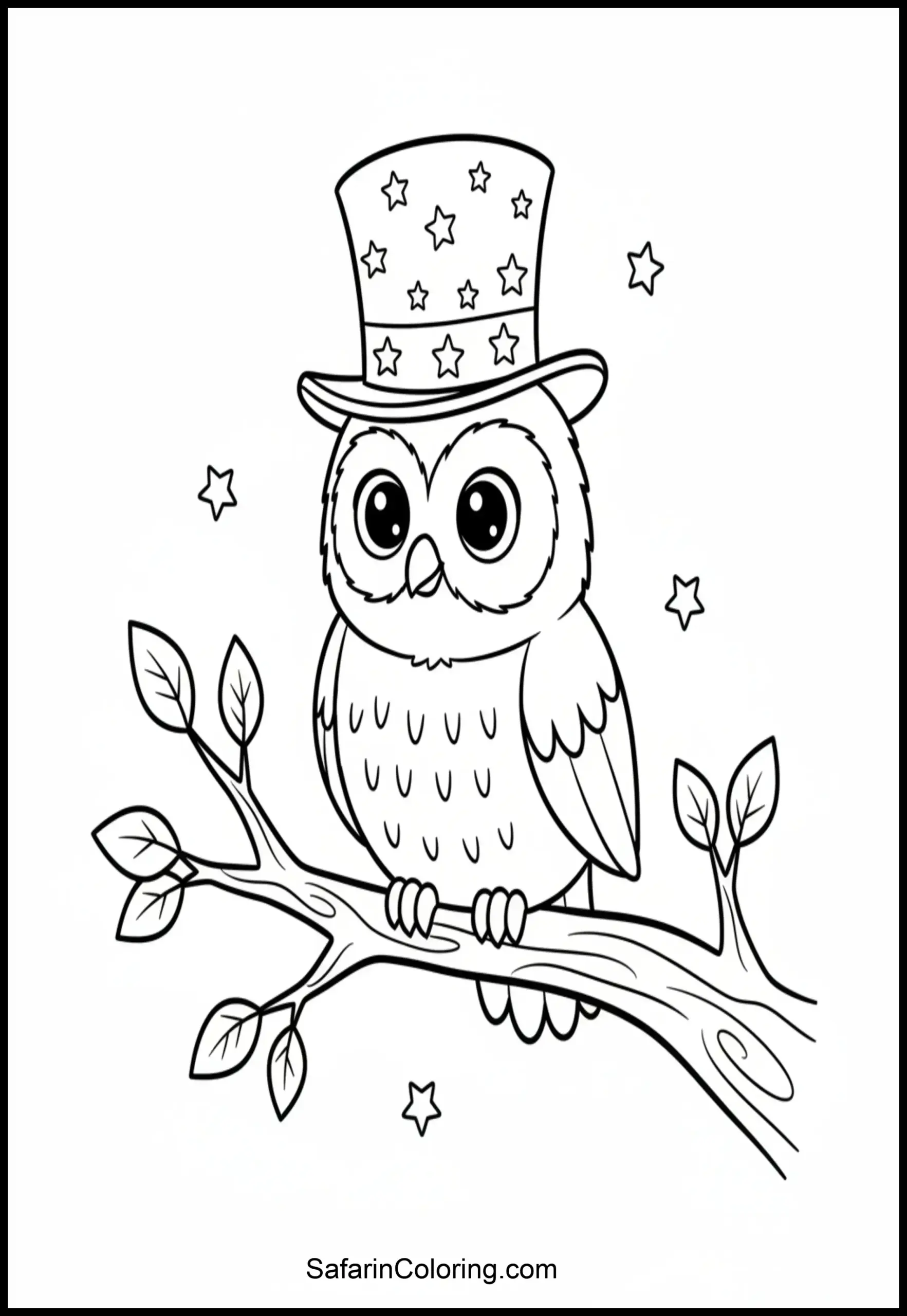 Patriotic Owl Top Hat Scaled