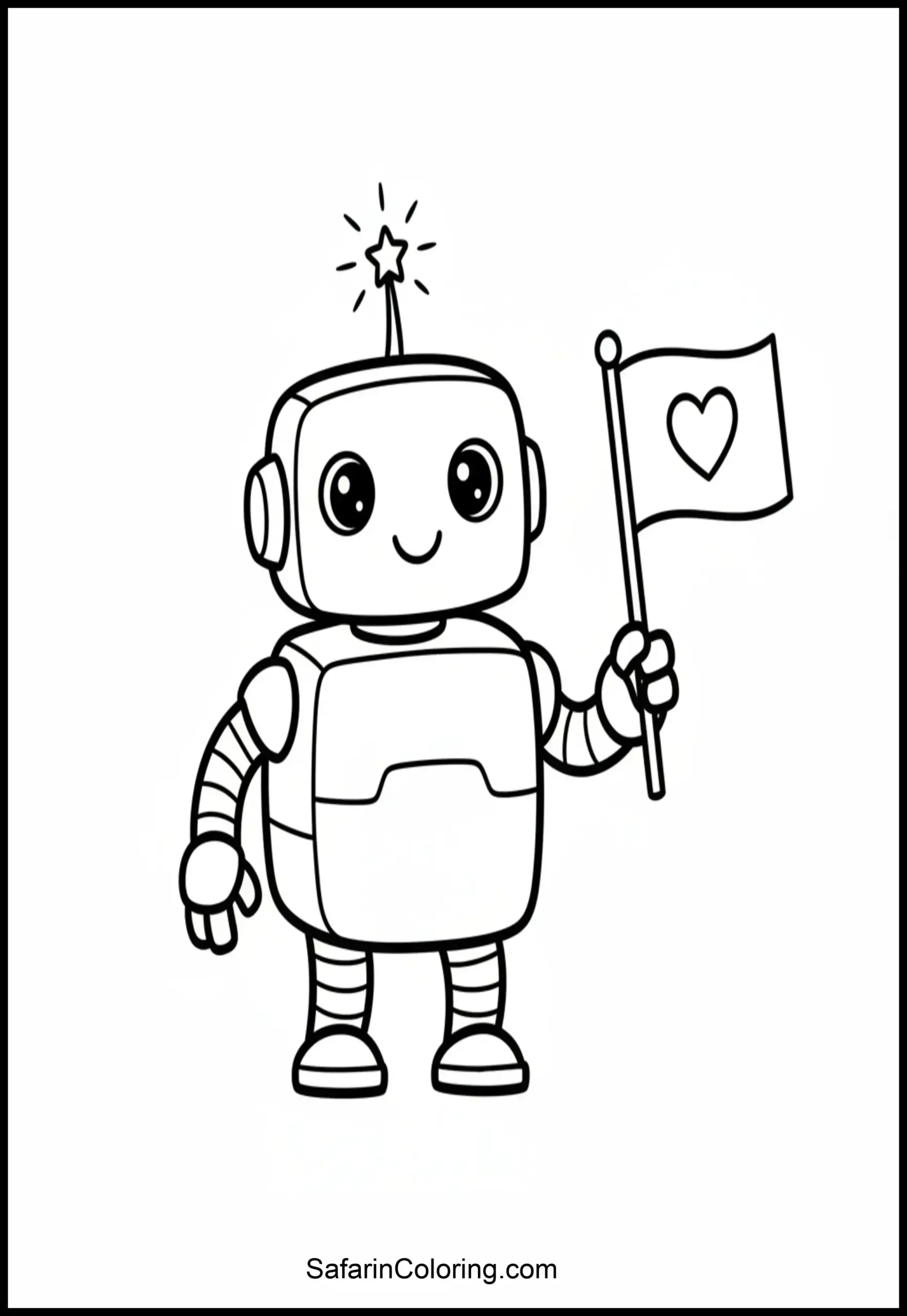 Patriotic Robot Flag Scaled