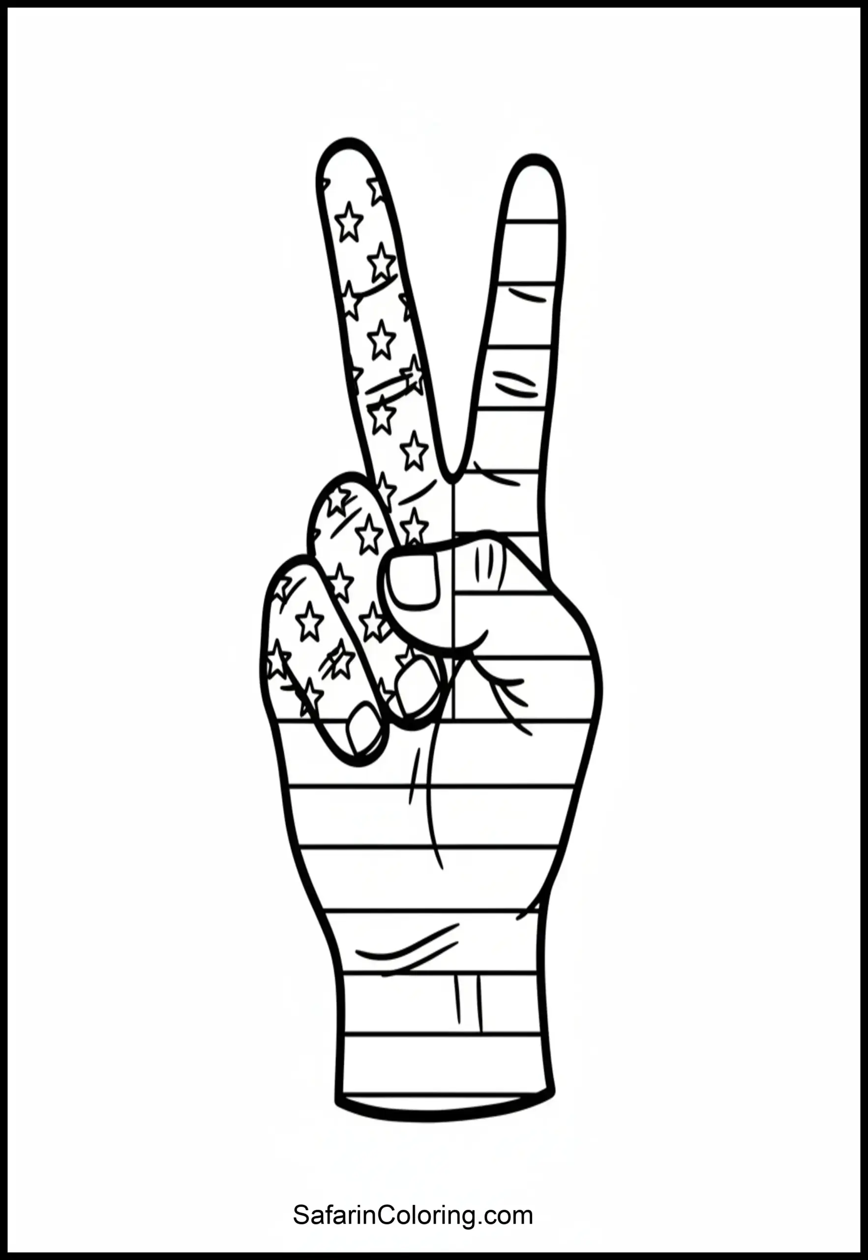 Peace Sign Hand Flag Scaled
