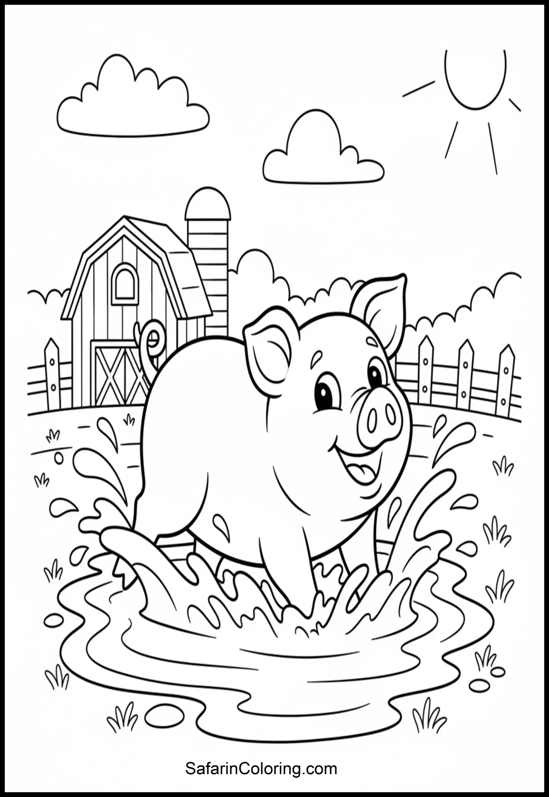 Pig Mud Puddle Scaled