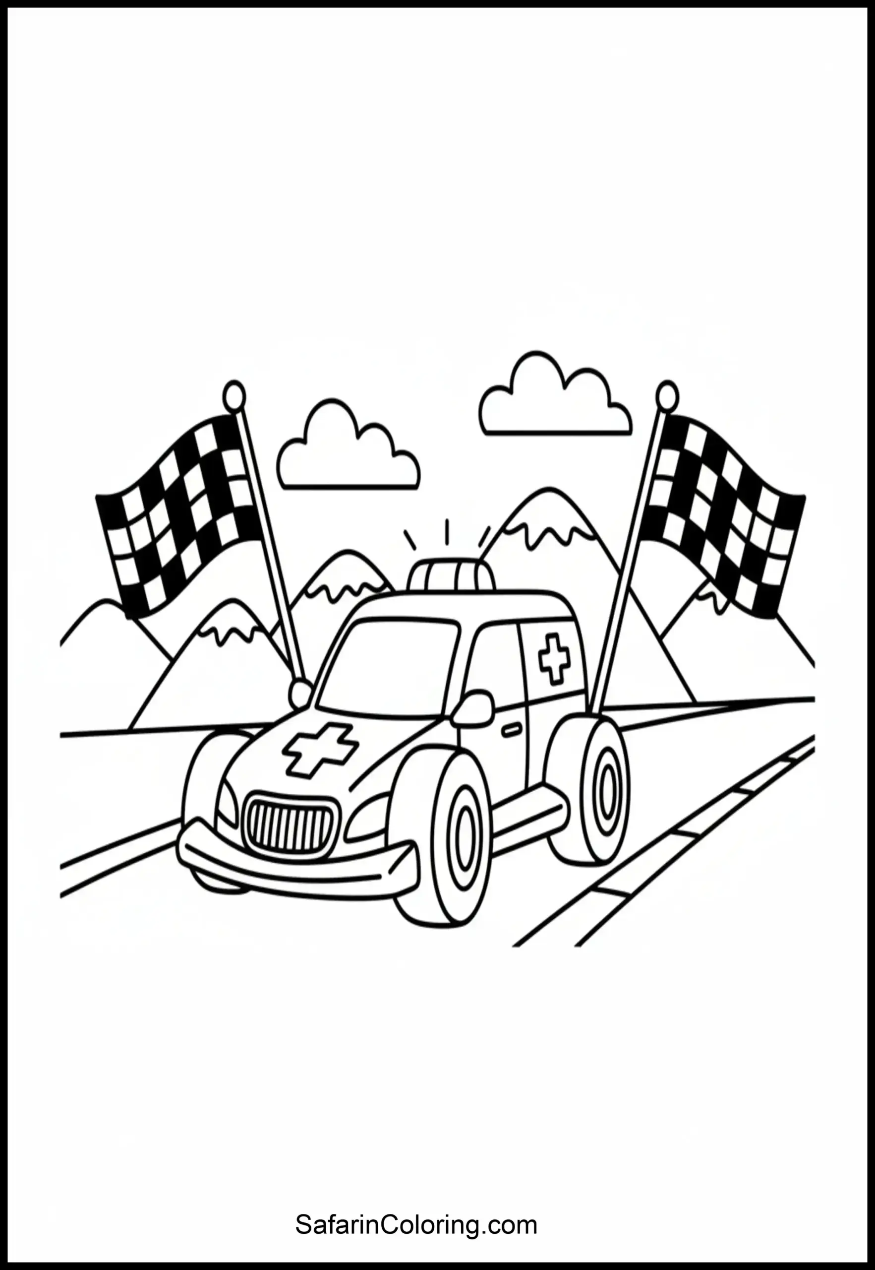 Race Car Ambulance Scaled