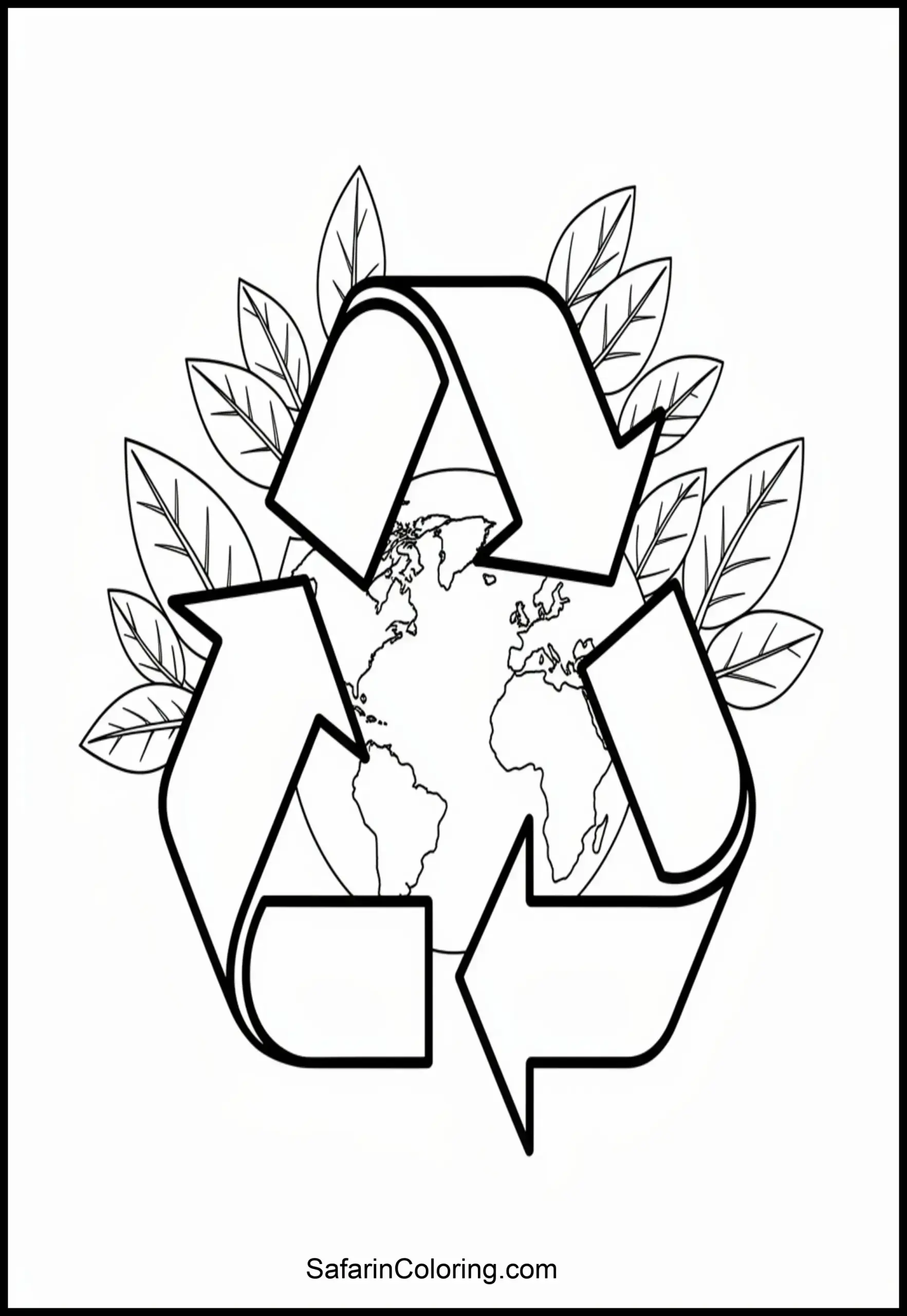 Recycle Symbol Leaves Scaled
