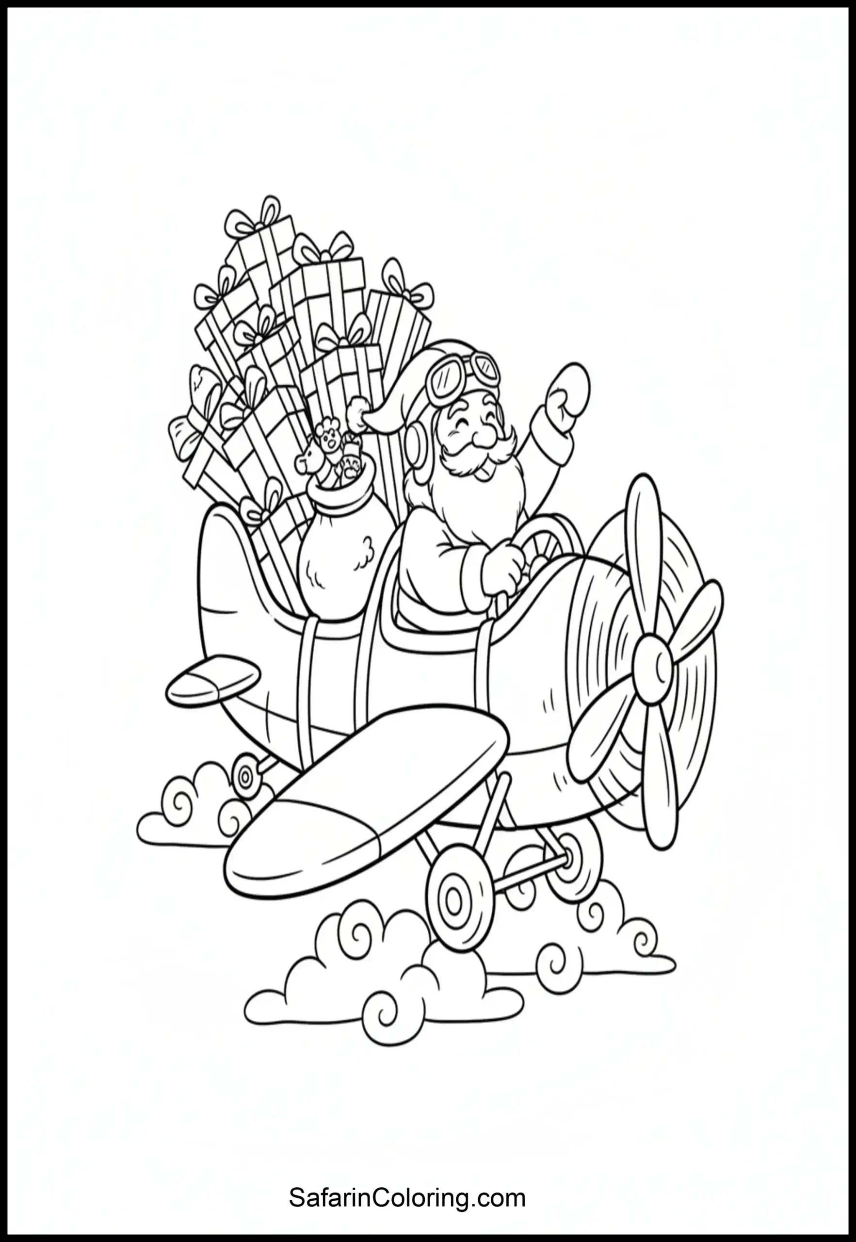 Santa Flying Airplane Scaled