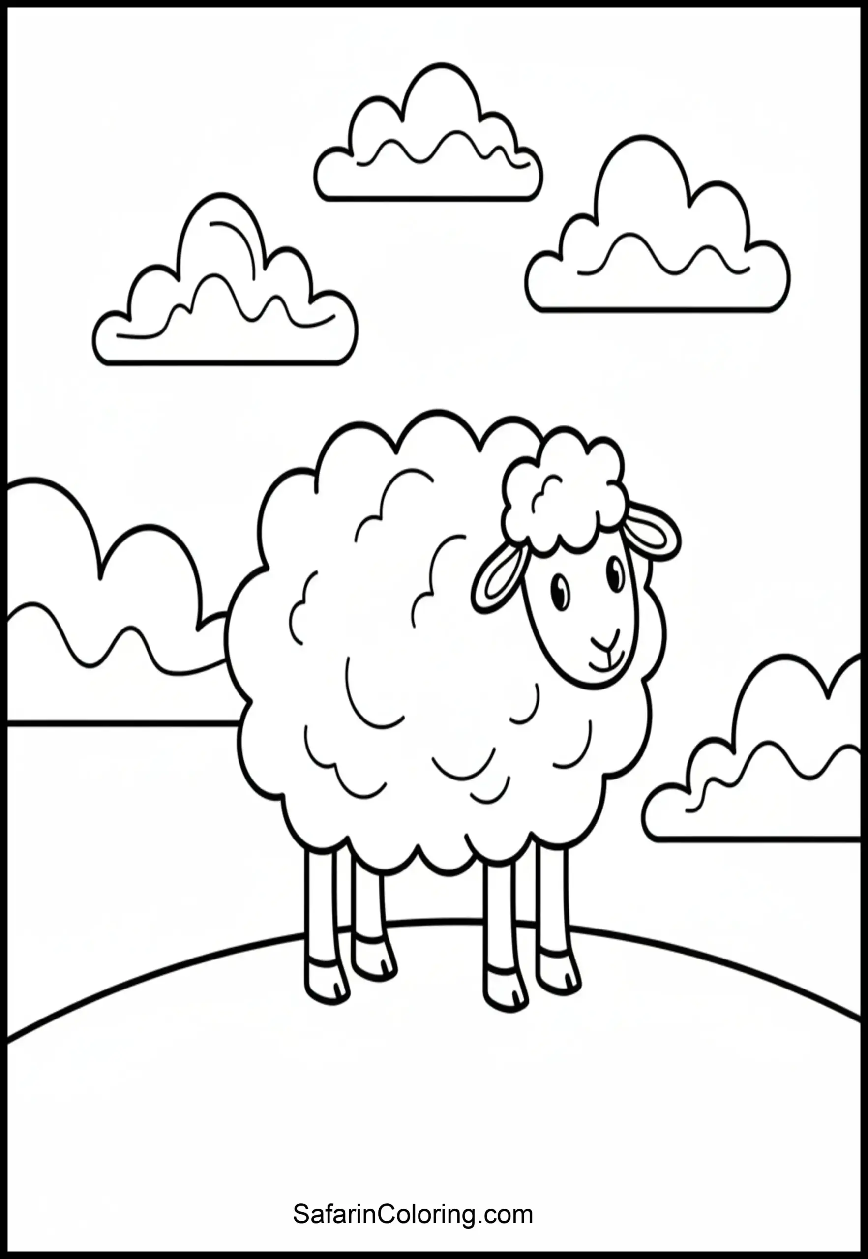 Sheep Fluffy Wool Scaled