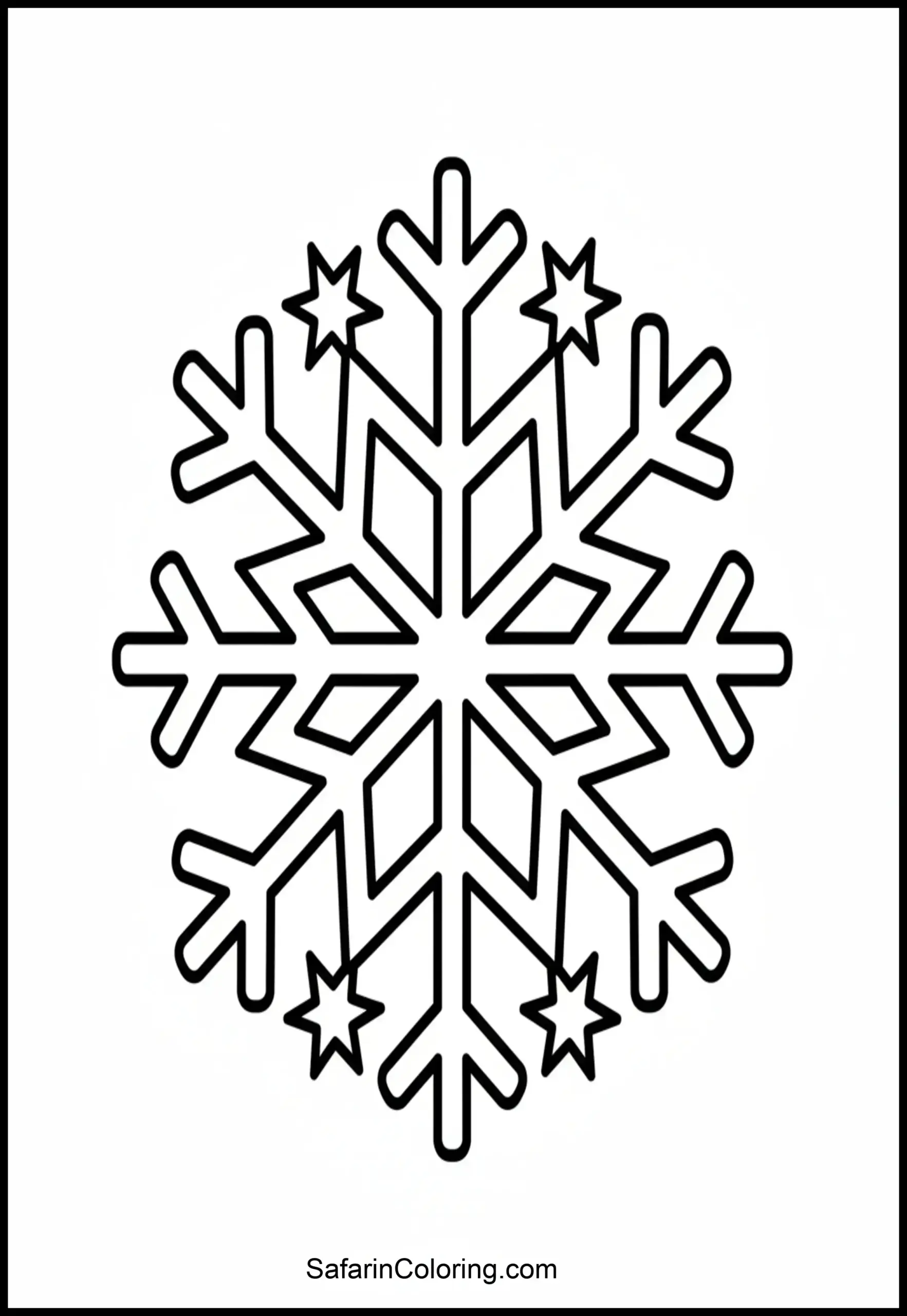 Simple Snowflake Crystal Scaled