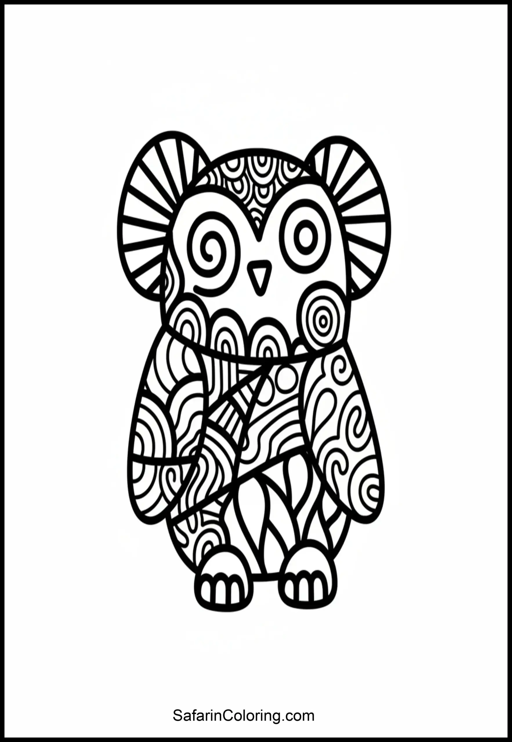 Simple Zentangle Doodle Scaled