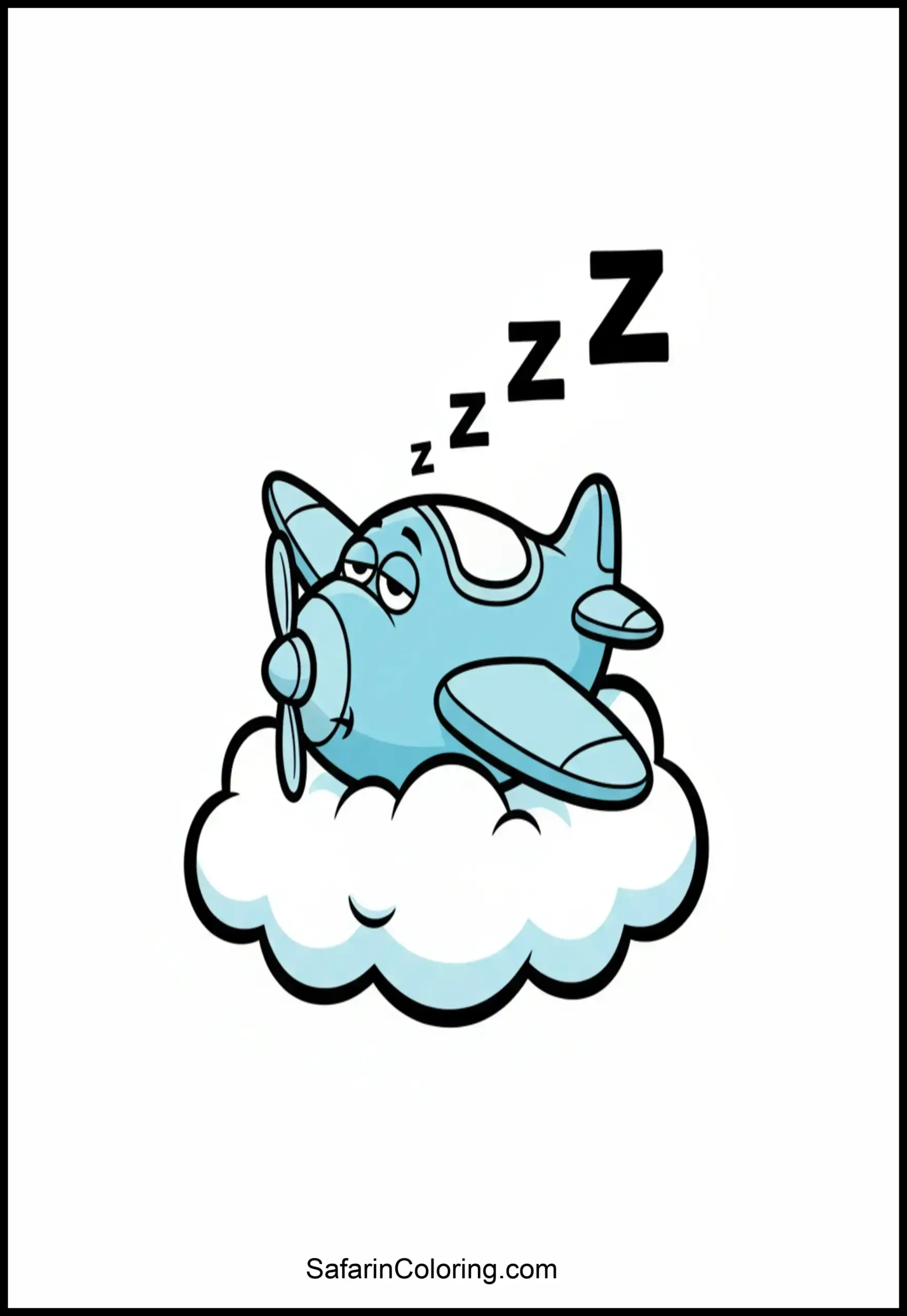 Sleeping Airplane Cloud Scaled