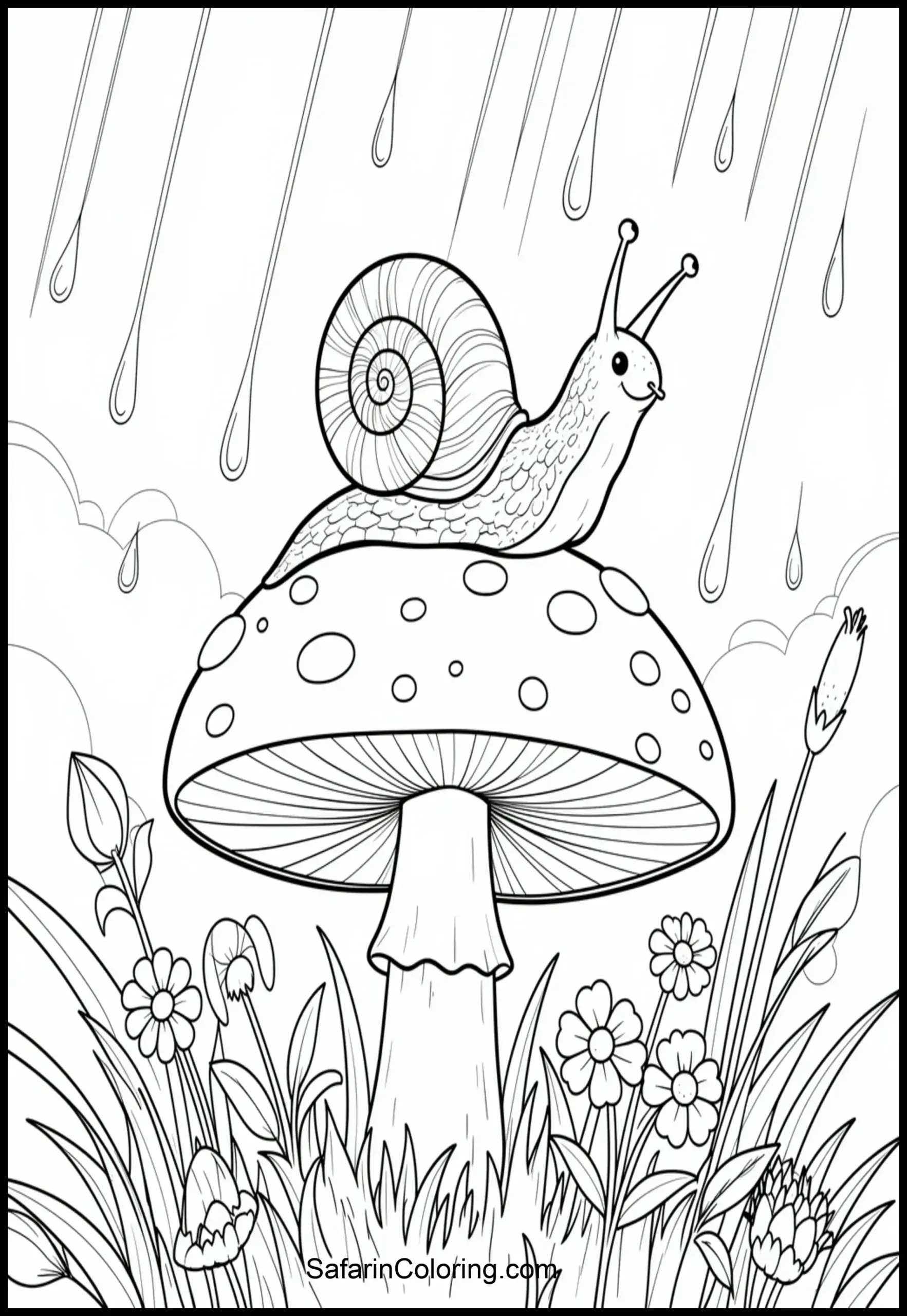 Snail Mushroom Garden Scaled