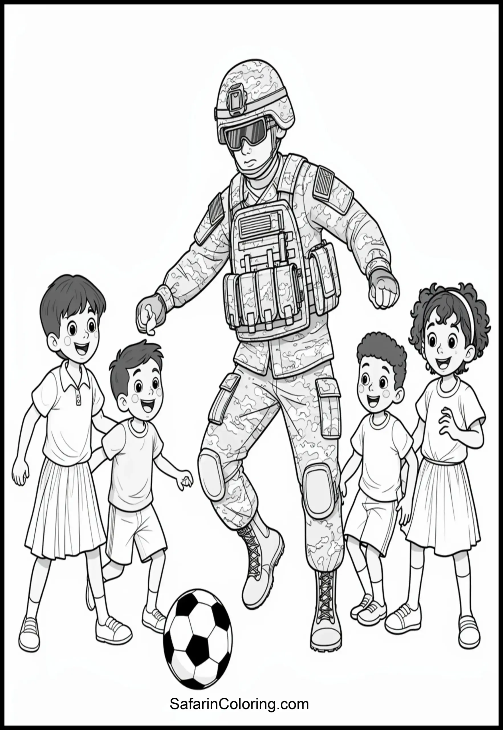 Soldier Playing Soccer Scaled